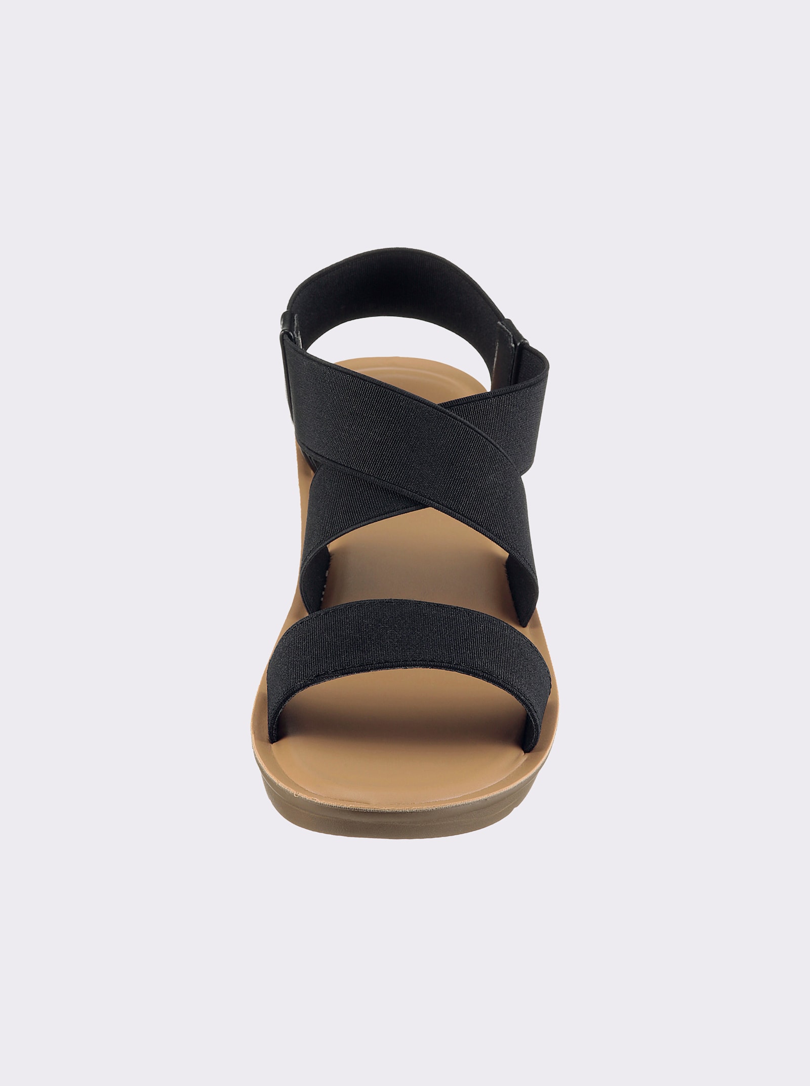 Sandaaltje Bovenwerk van textiel - zwart