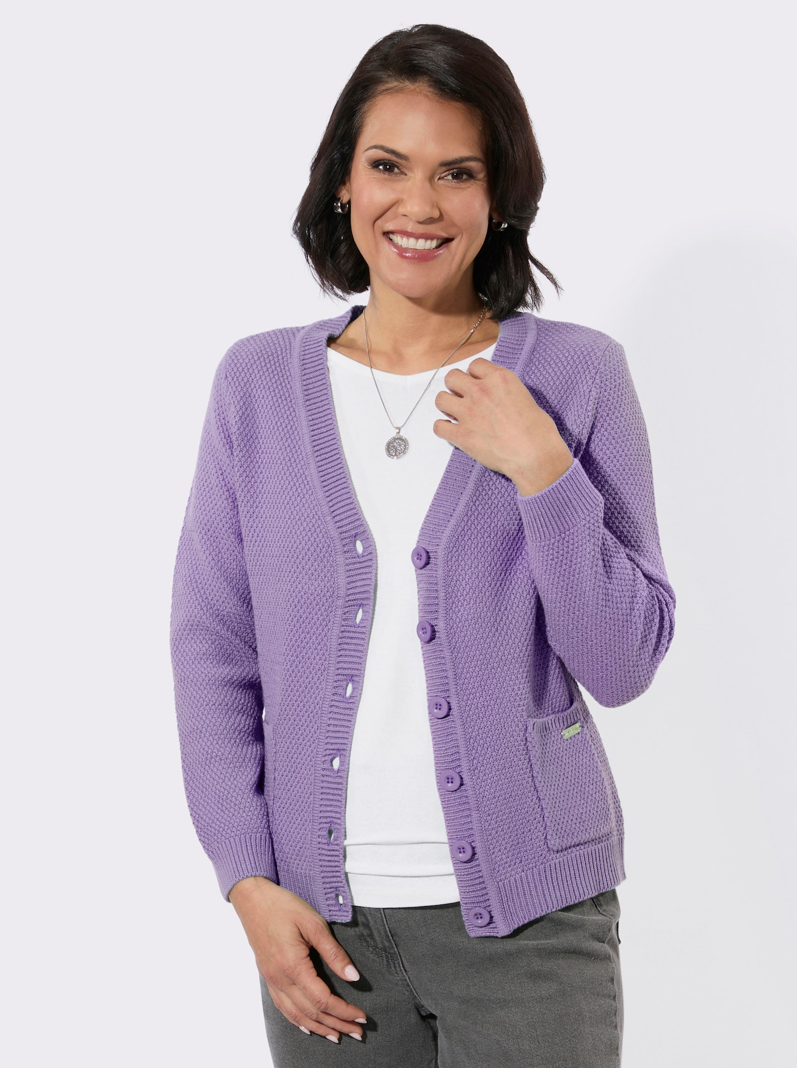 Strickjacke - lavendel