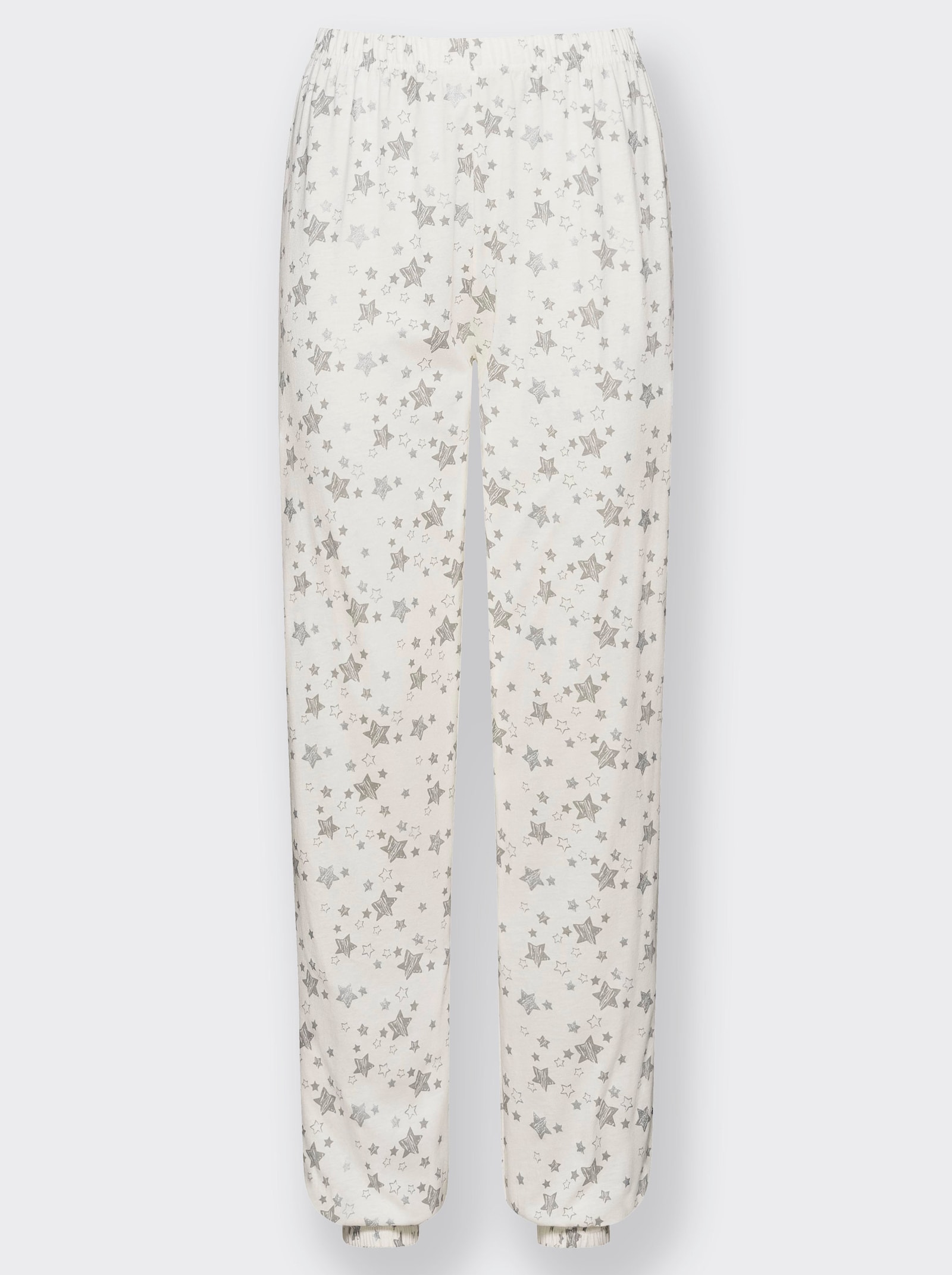 wäschepur Schlafanzug mit Tunnelzug am Saum - ecru-bedruckt