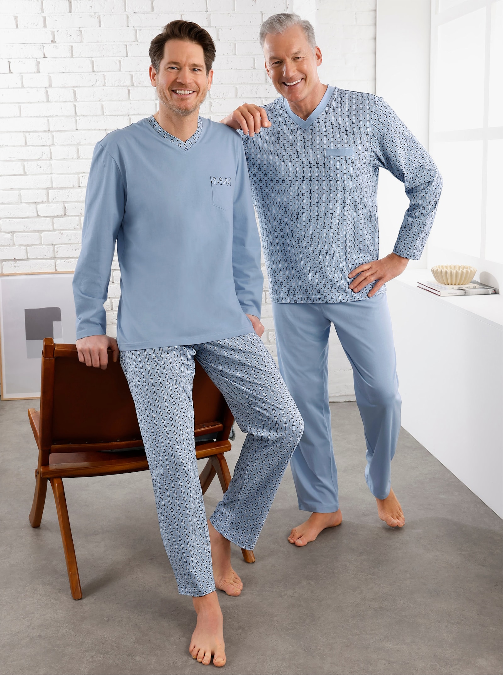KINGsCLUB Pyjama in set van 2 - bleu gedessineerd