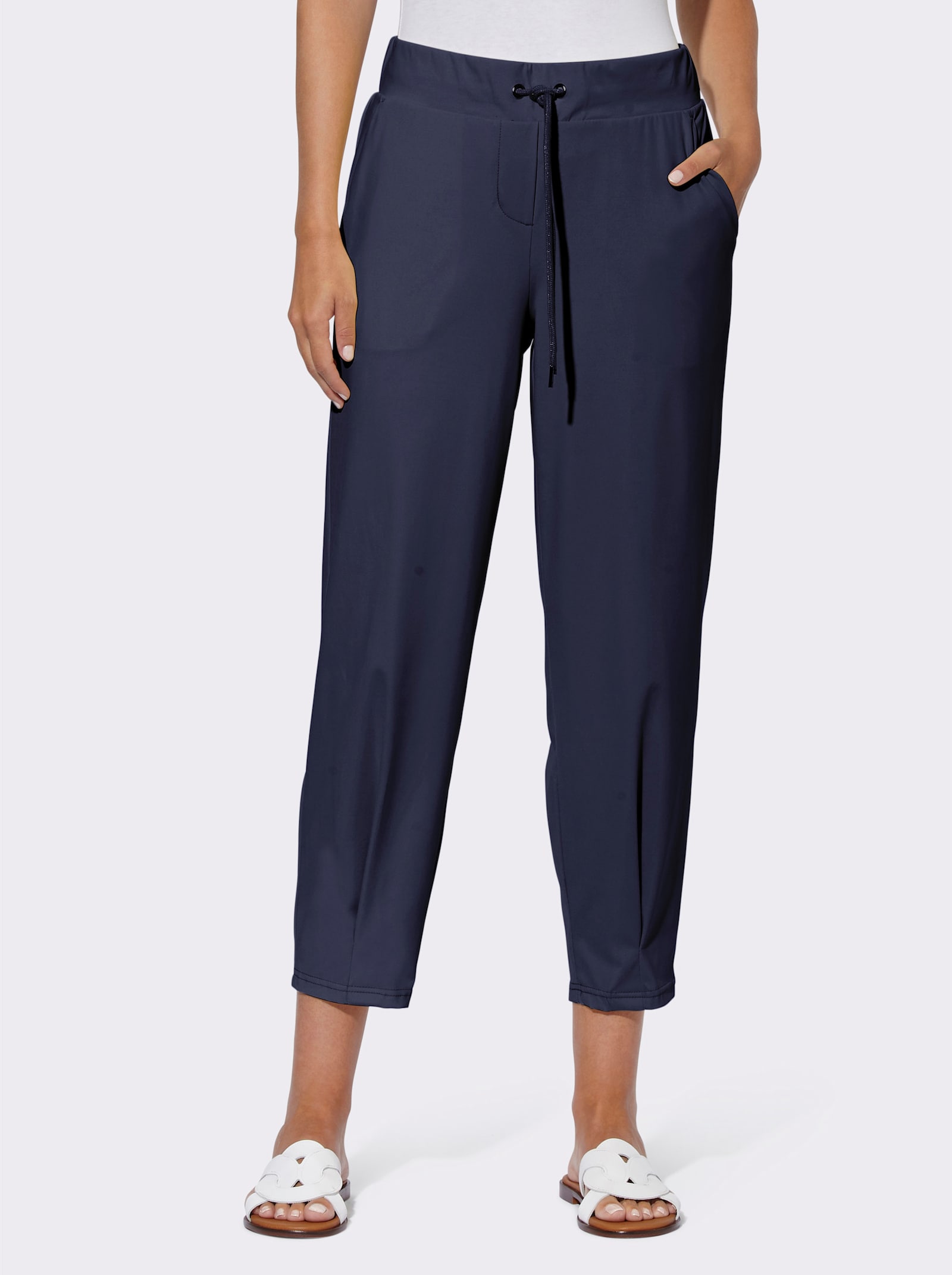 heine Pantalon Jogpant avec ceinture élastique - marine