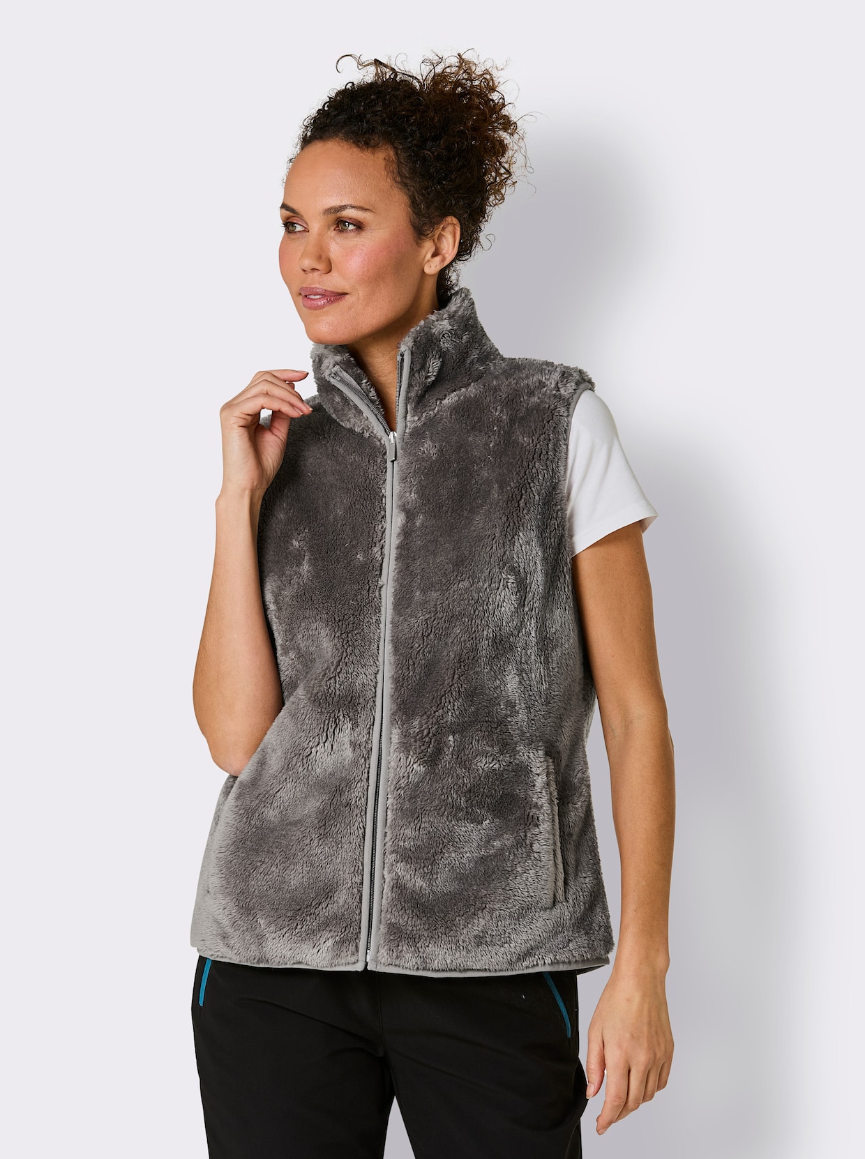 Catamaran Sports Gilet met bont - grijs