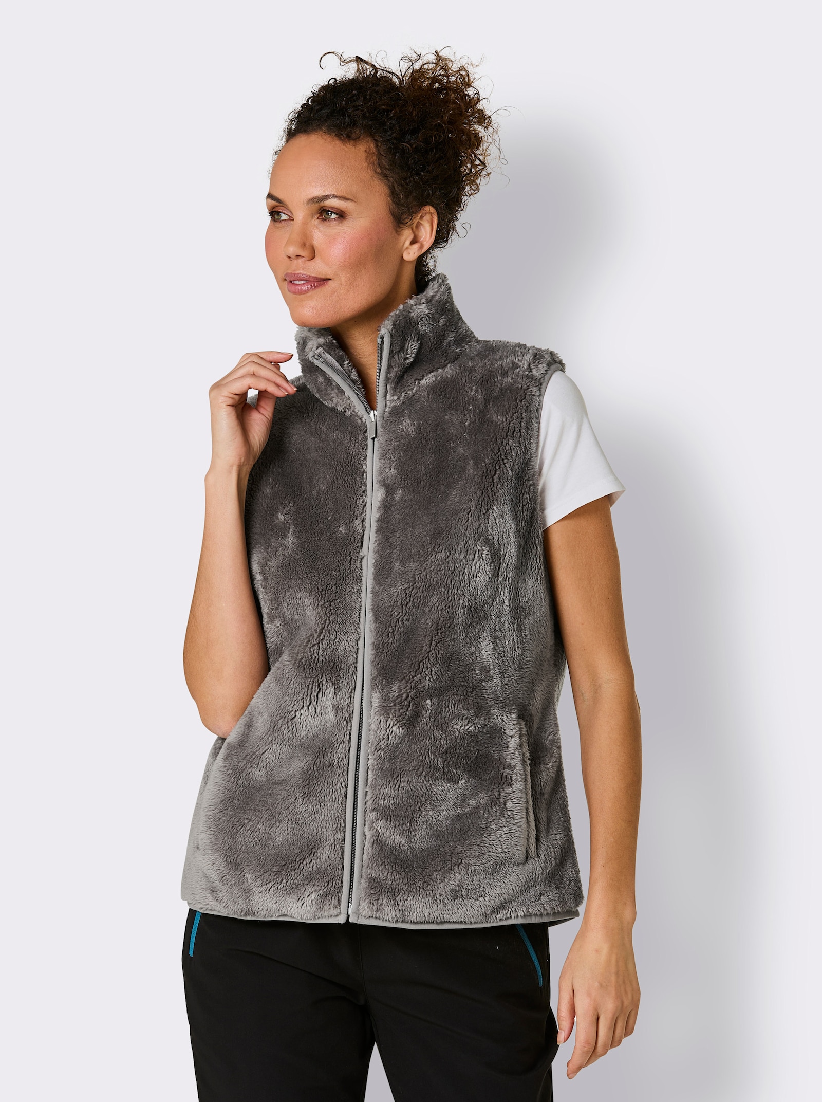 Catamaran Sports Gilet met bont - grijs