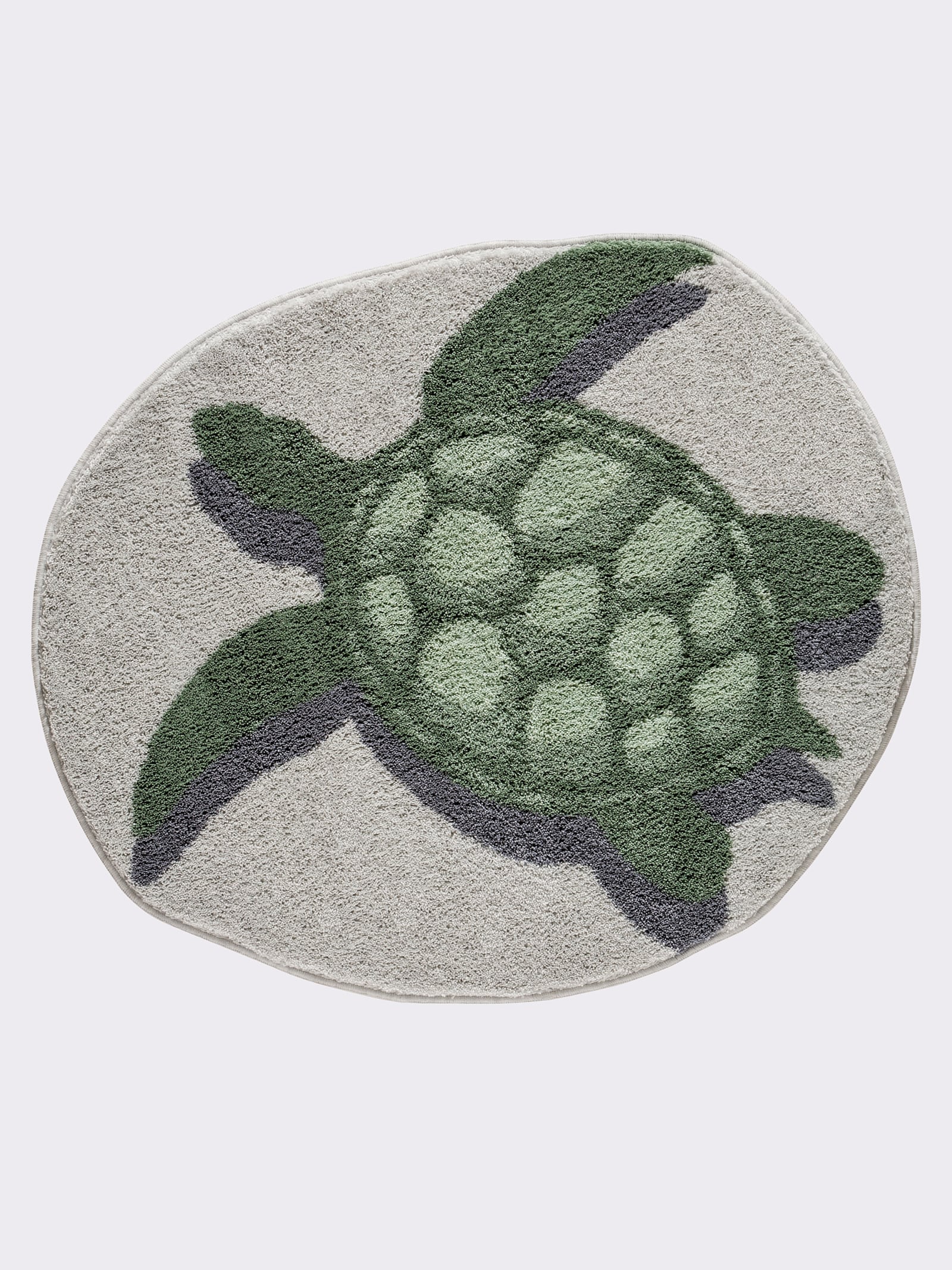 Grund Badmat - grijs/groen gedessineerd