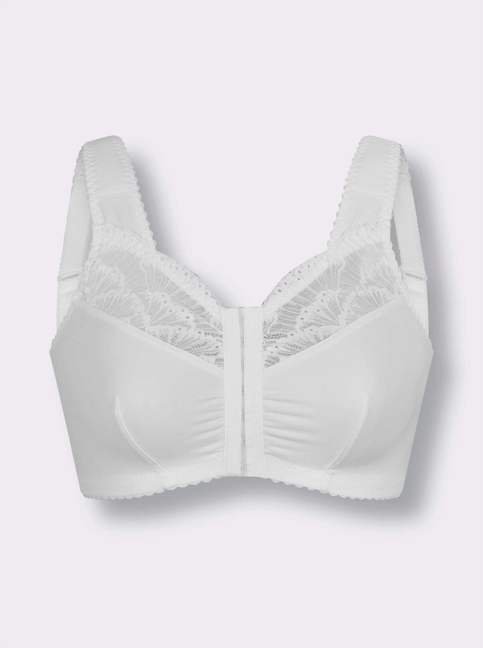 wäschepur Vorderverschluss-BH ohne Bügel - weiss