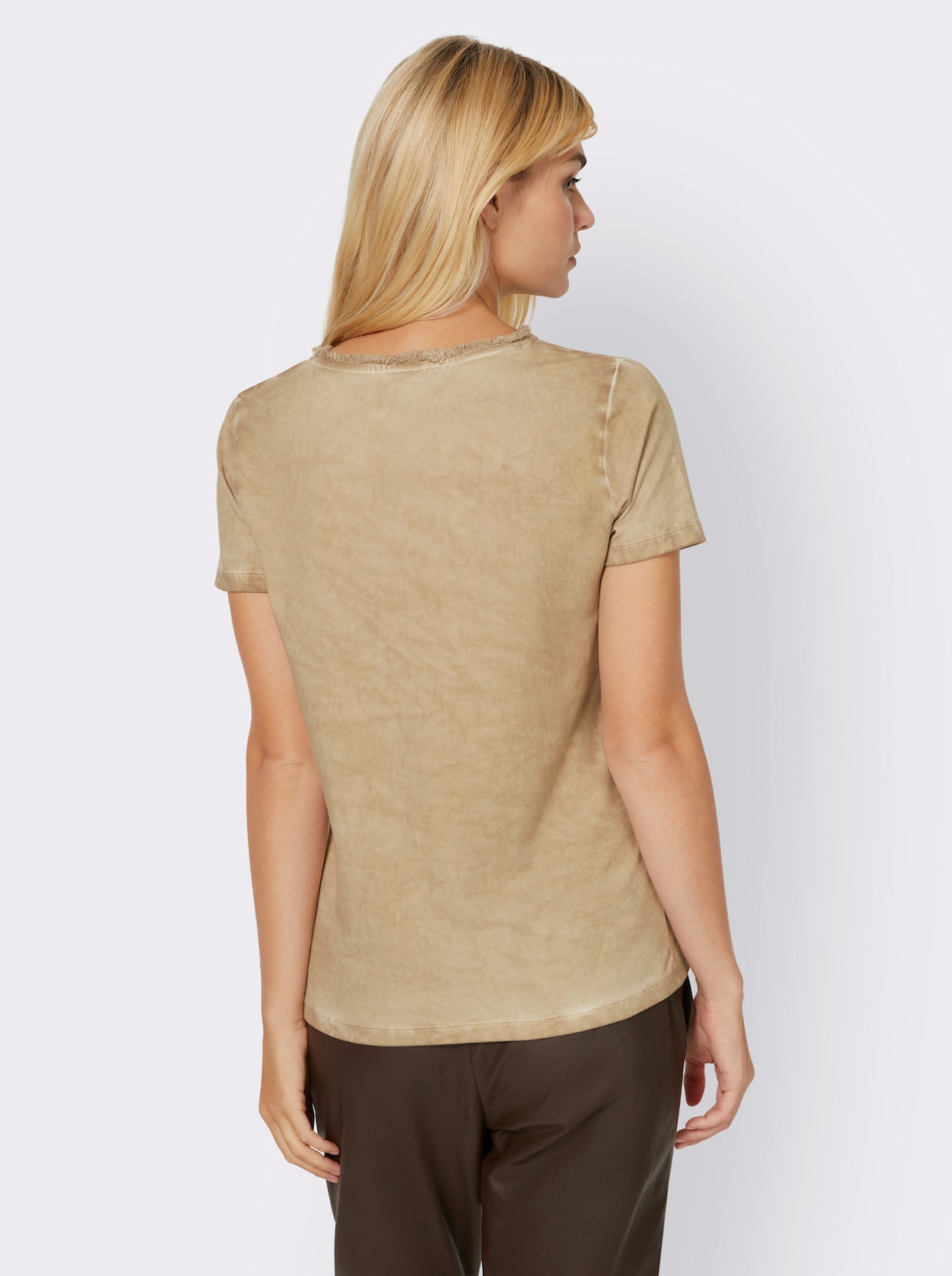 heine Shirt met korte mouwen - sesam