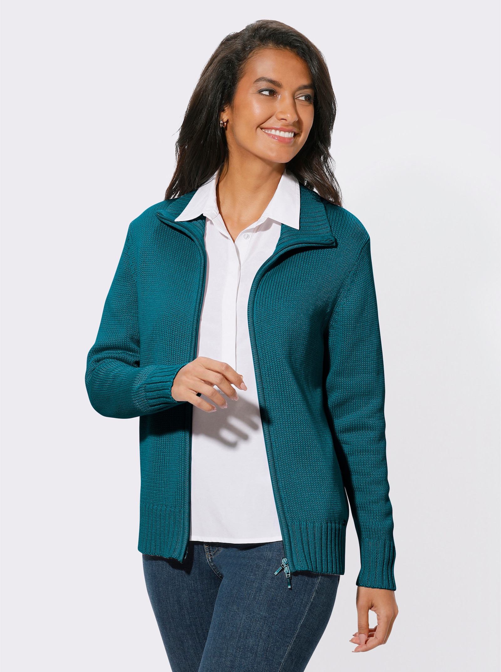 Vest met 2-wegritssluiting - petrol