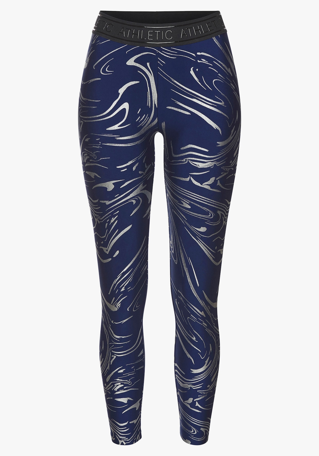 LASCANA ACTIVE Funktionsleggings - blau, silber