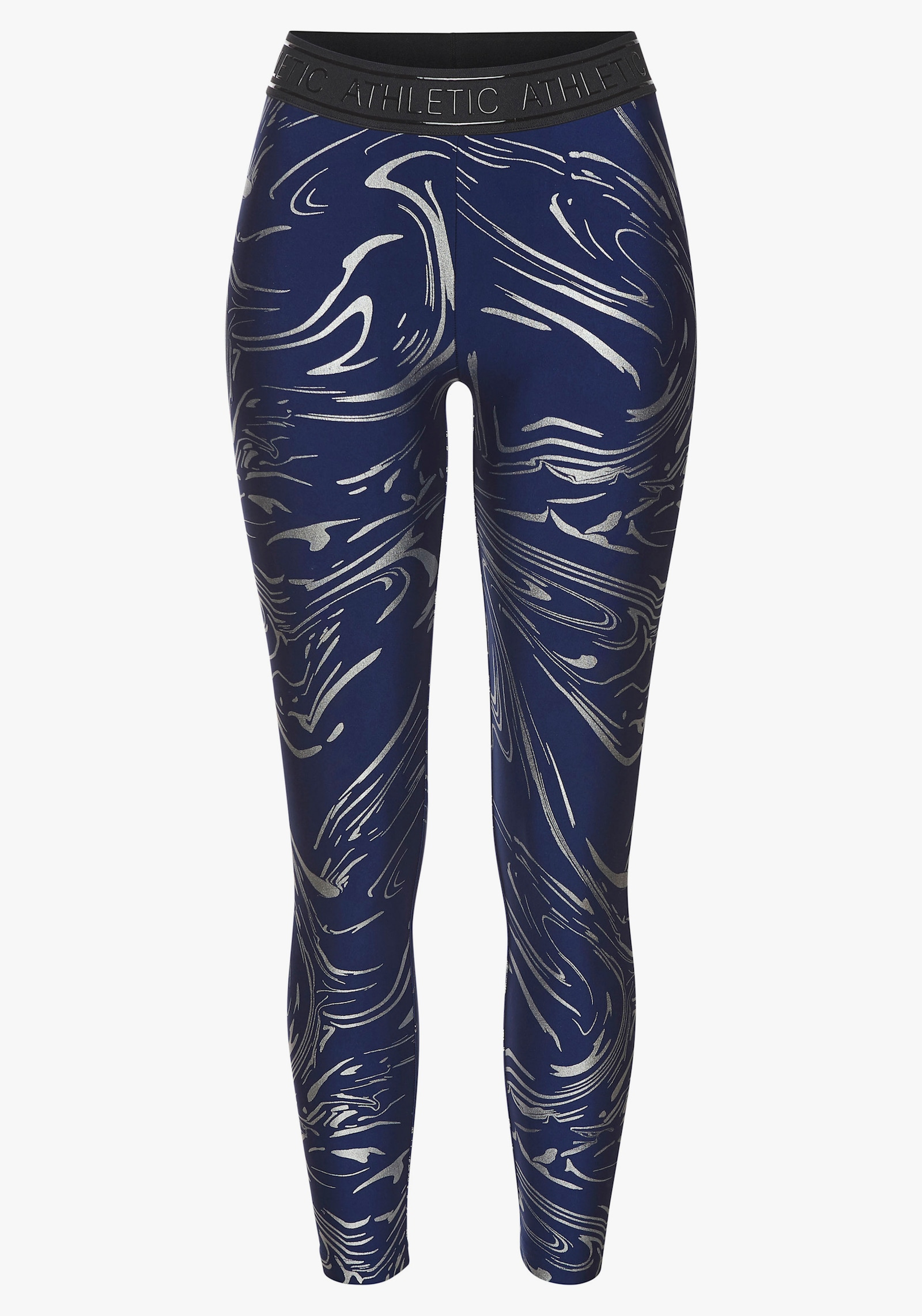 LASCANA ACTIVE Funktionsleggings - blau, silber
