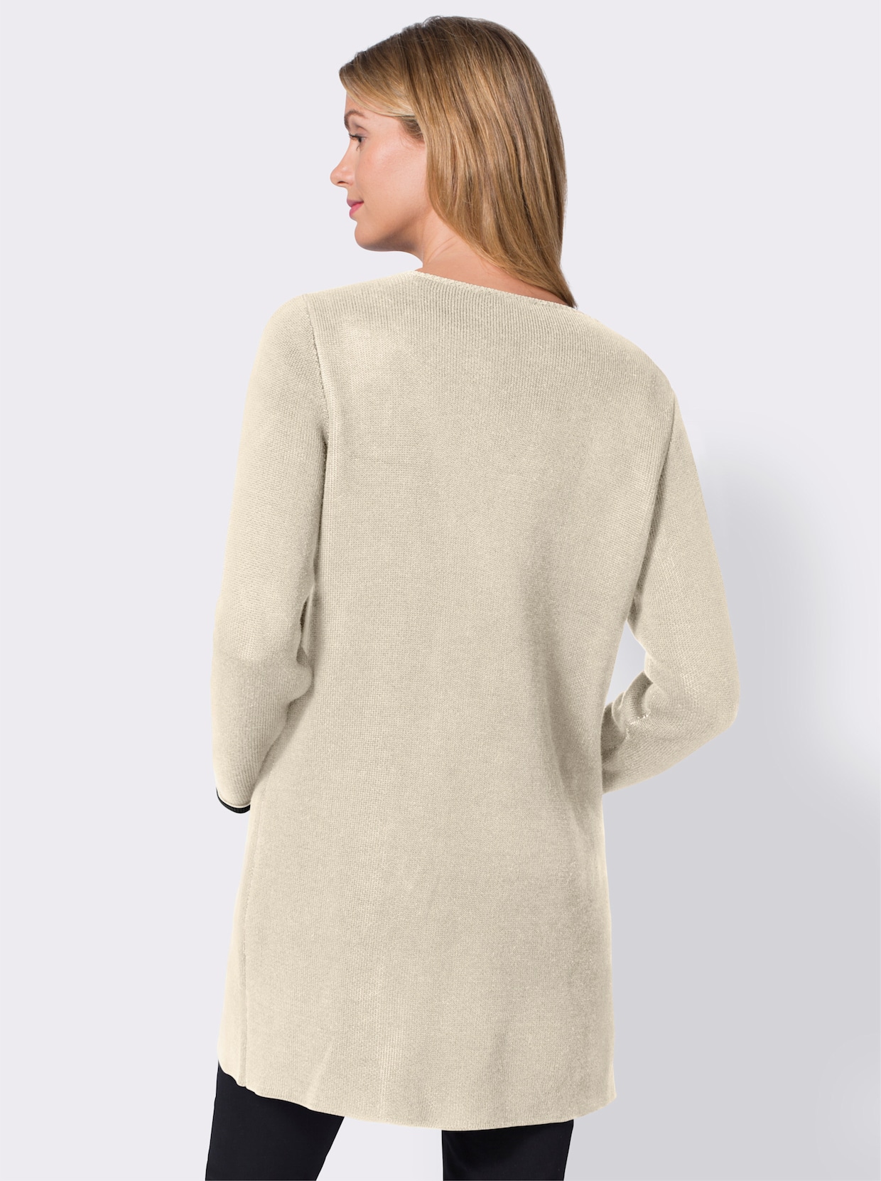 Strickjacke - beige-ecru