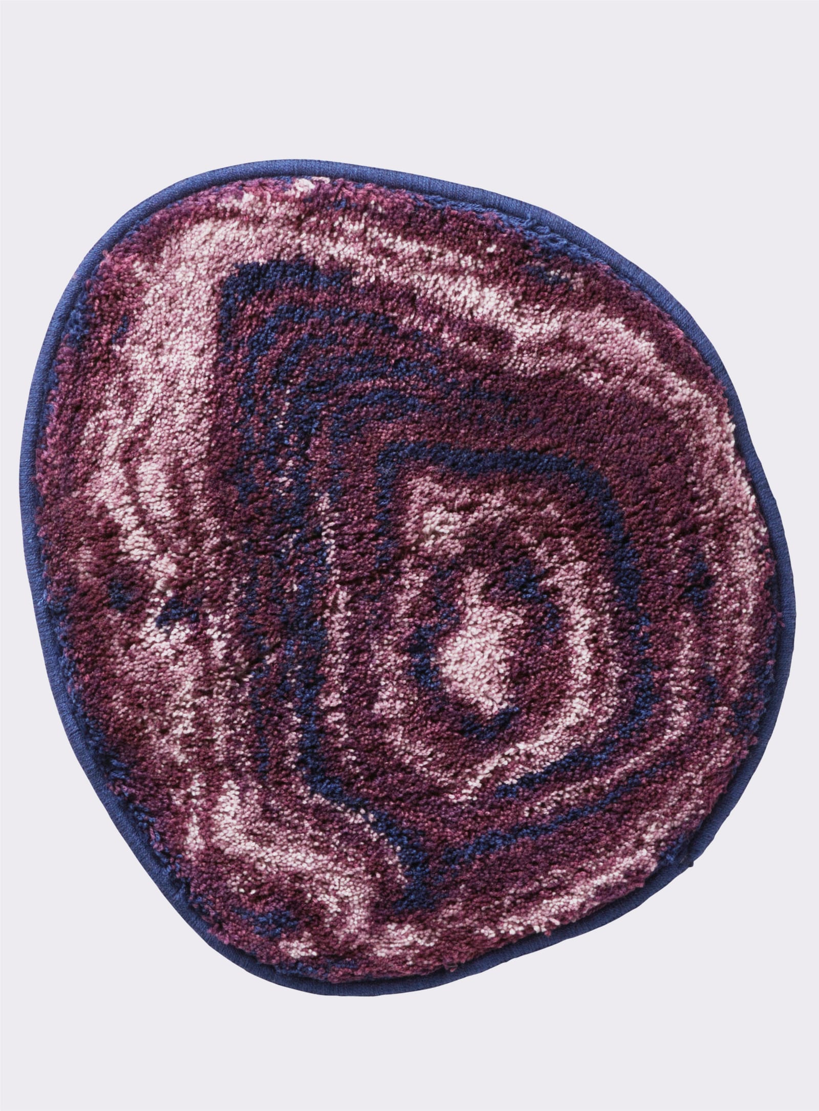 Grund Badematte - lila-blau-gemustert