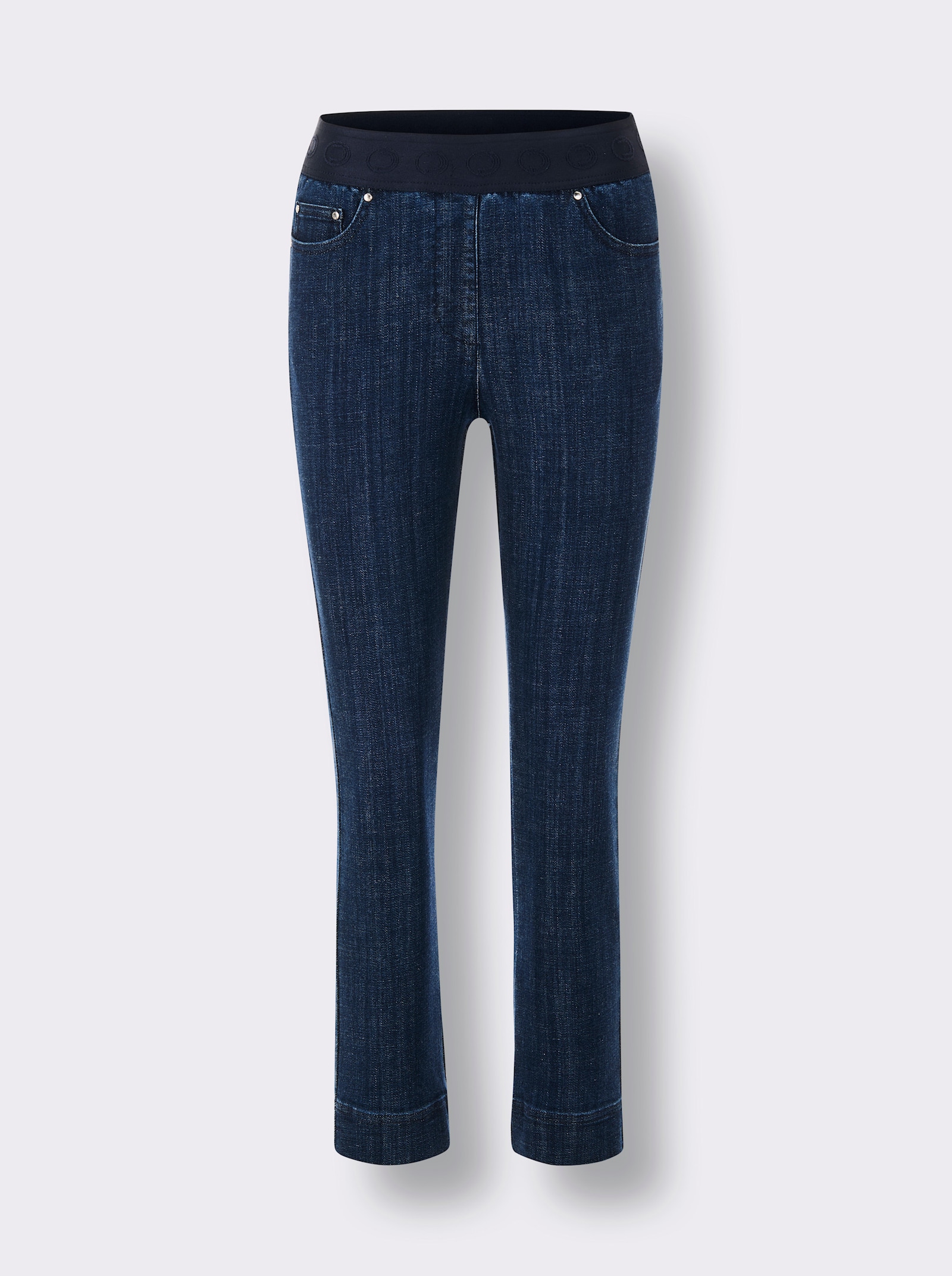 CREATION L PREMIUM Schlupfjeans im Materialmix mit Baumwolle und Lyocell - dark blue