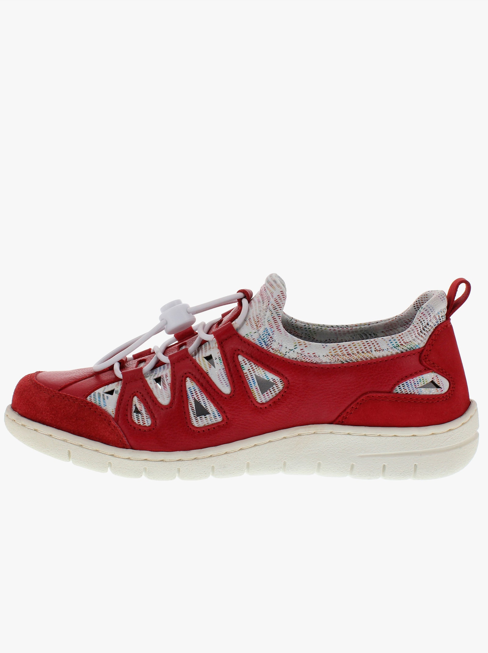 Reflexan Slipper im Materialmix - rot