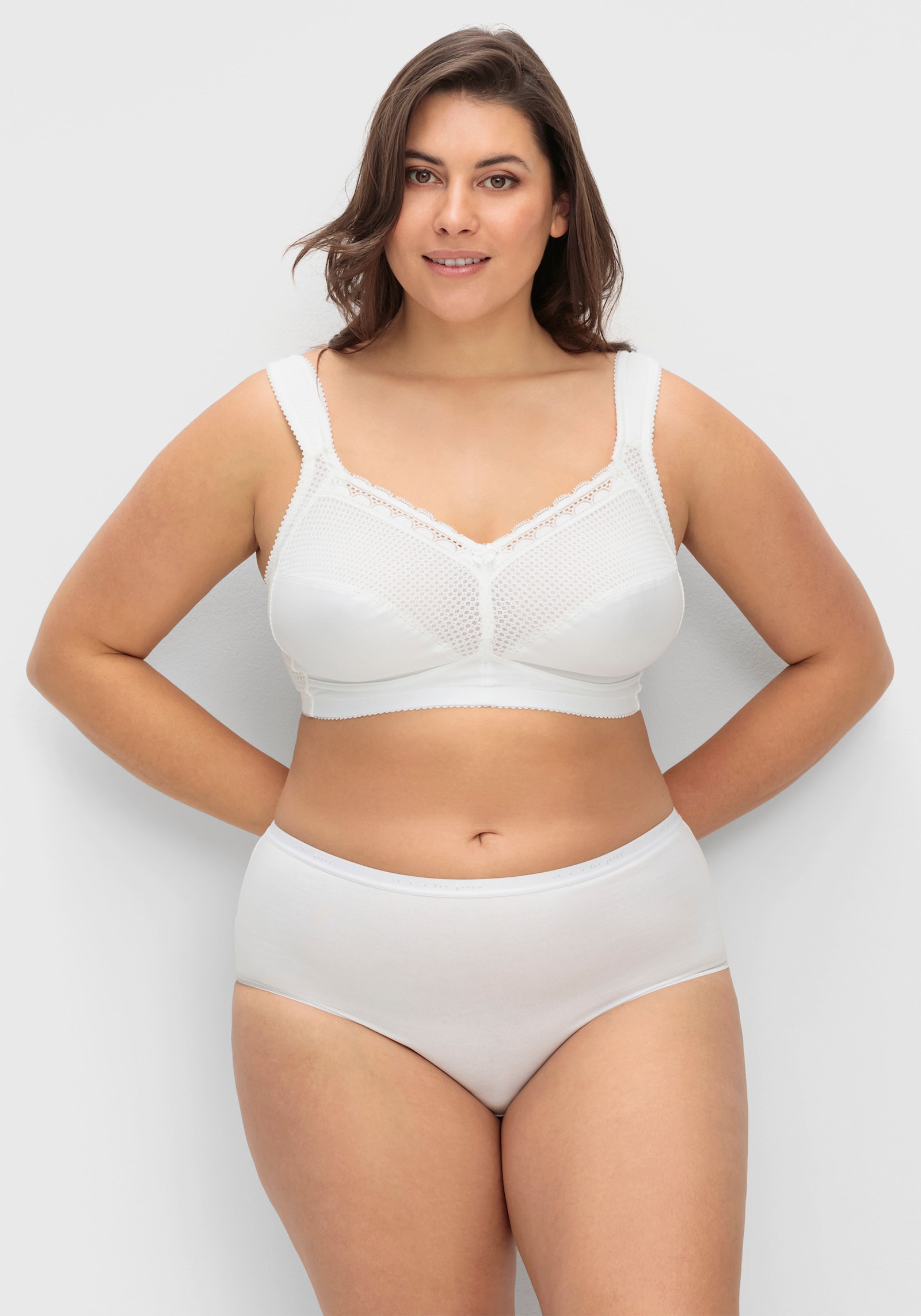 Miss Mary Entlastungs-BH ohne Bügel mit Komfortträgern - weiß
