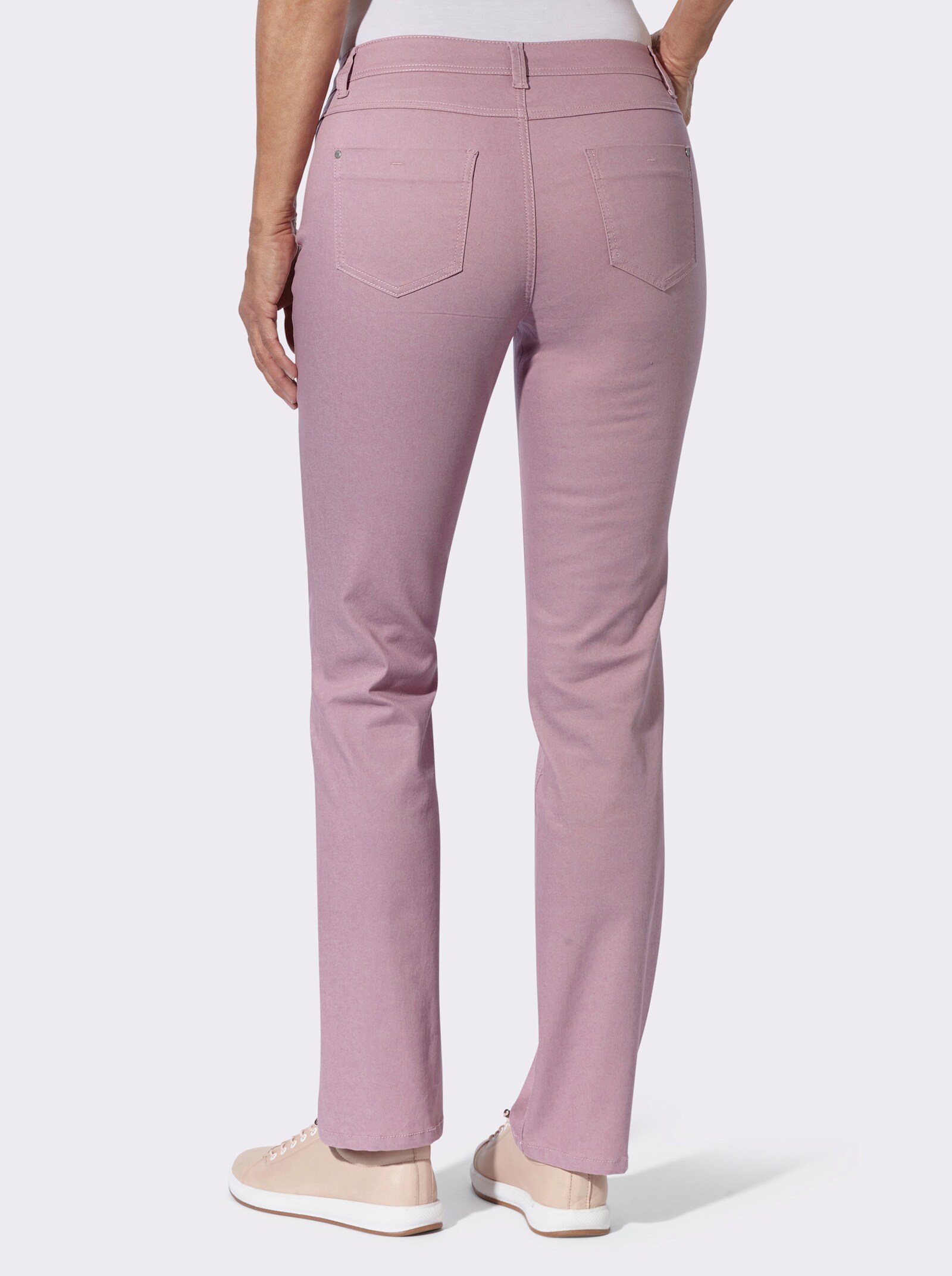  Gerade Jeans mit dezenter Waschung - mauve