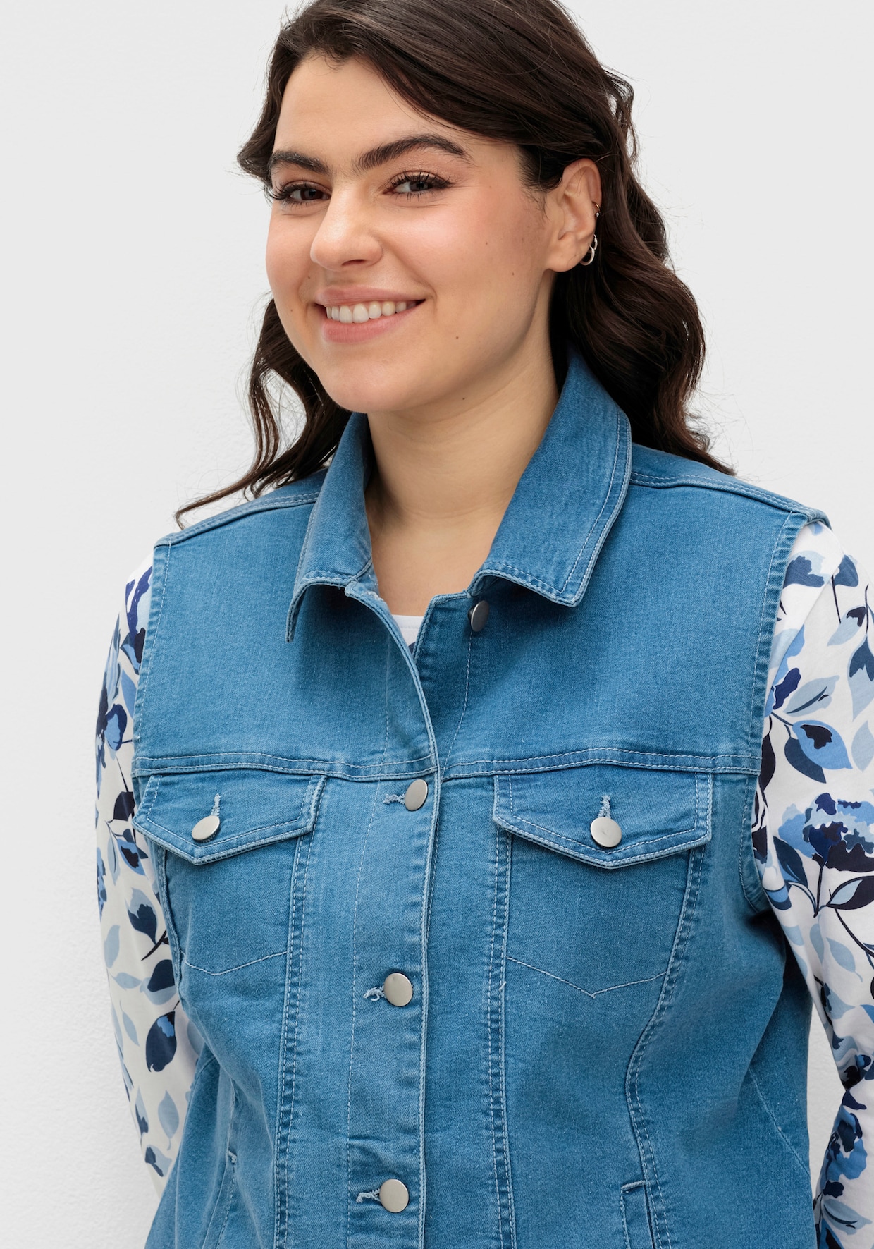 Jeansweste - blue-bleached