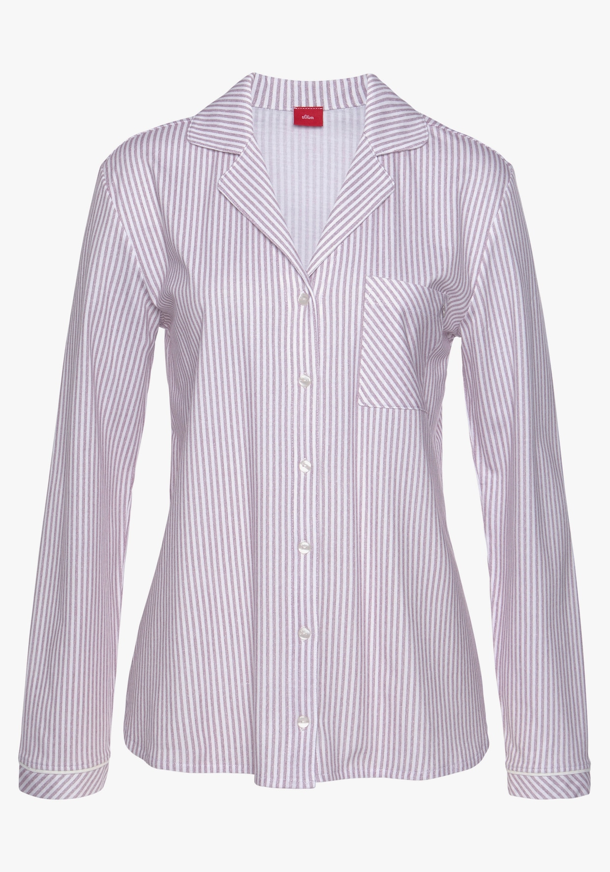 s.Oliver Pyjamabovendeel - bordeaux/wit gestreept