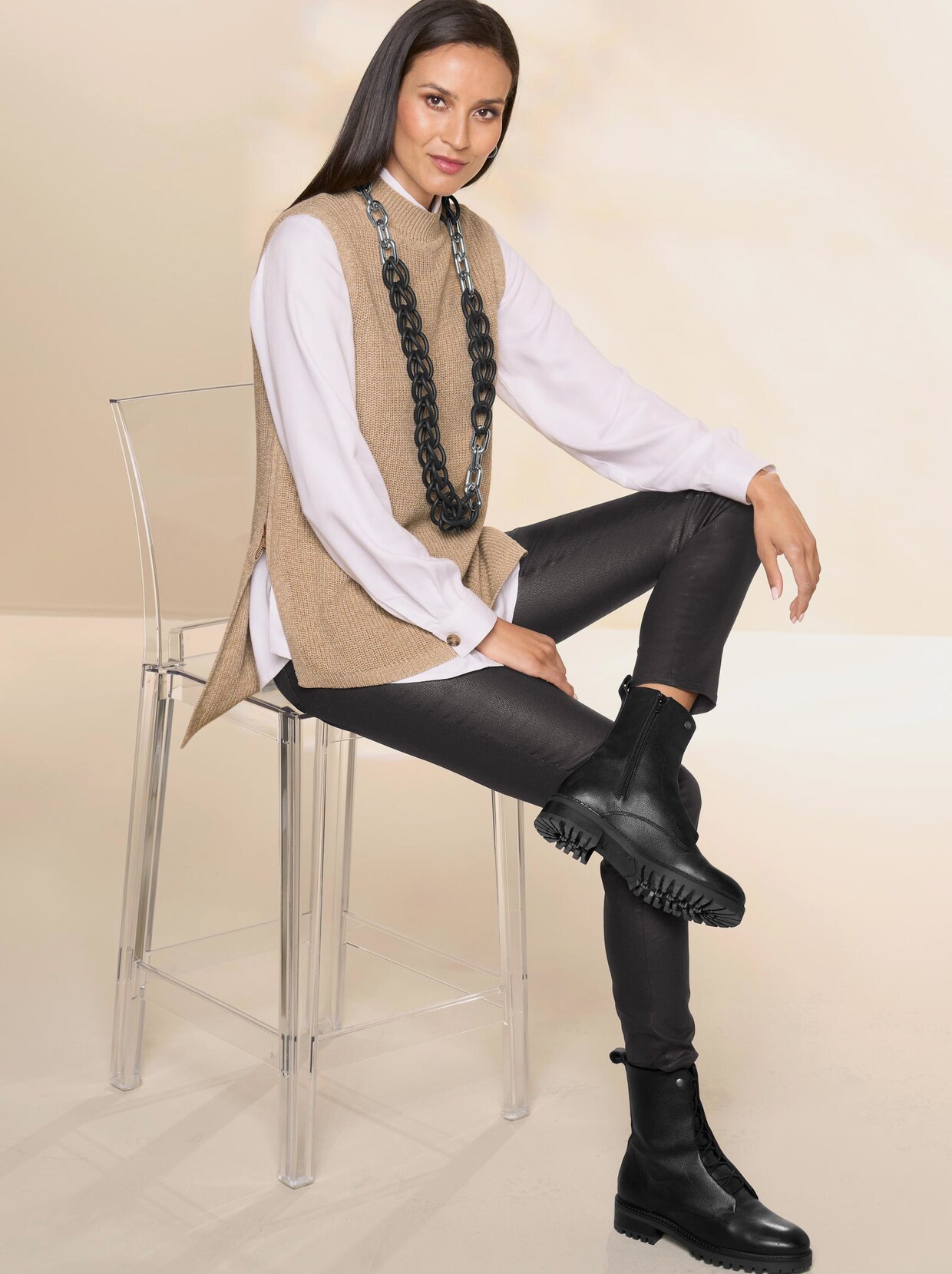 Rick Cardona Pullunder - beige-meliert