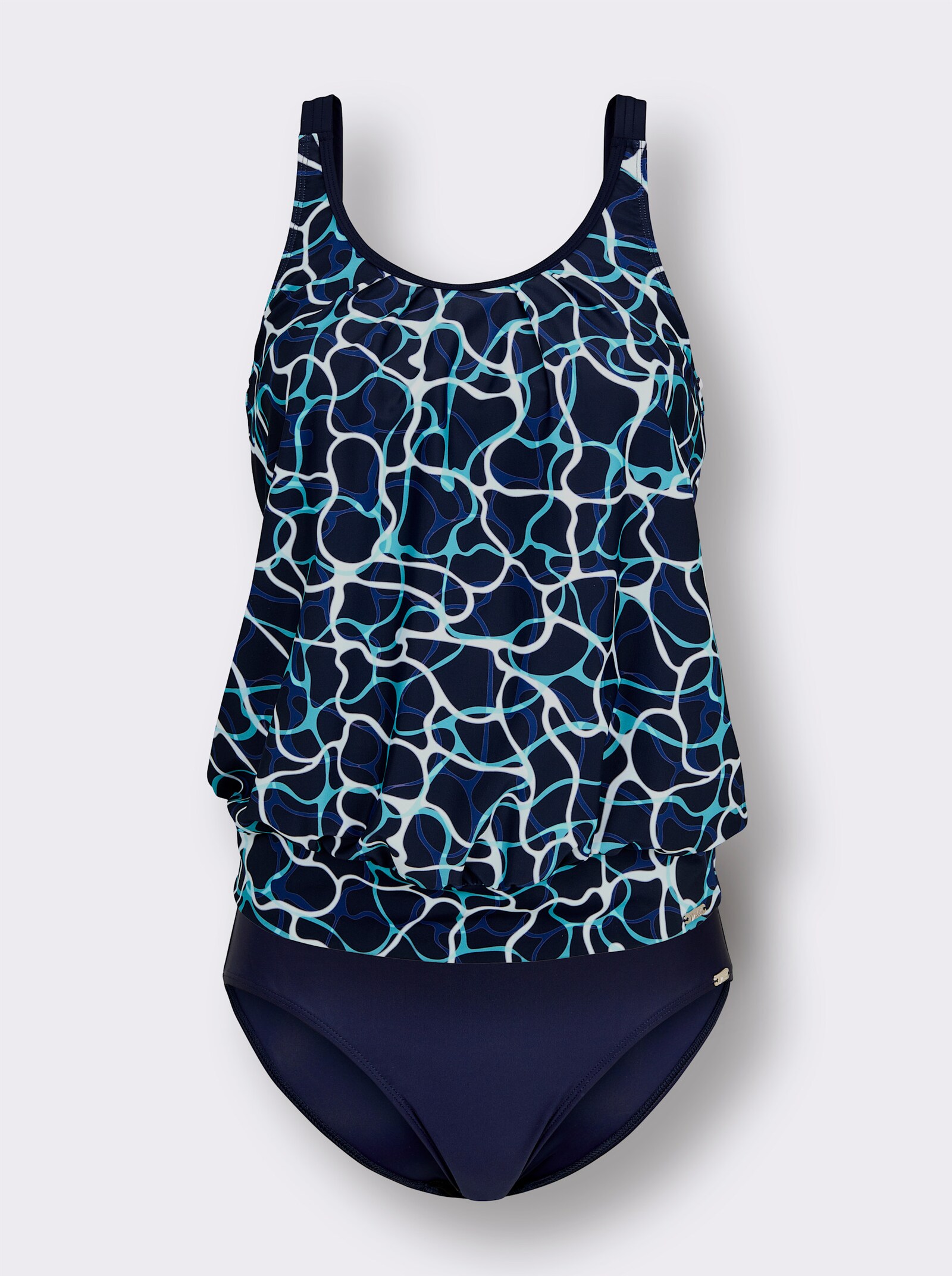 feel good Tankini mit Softcups - marine-royalblau-bedruckt