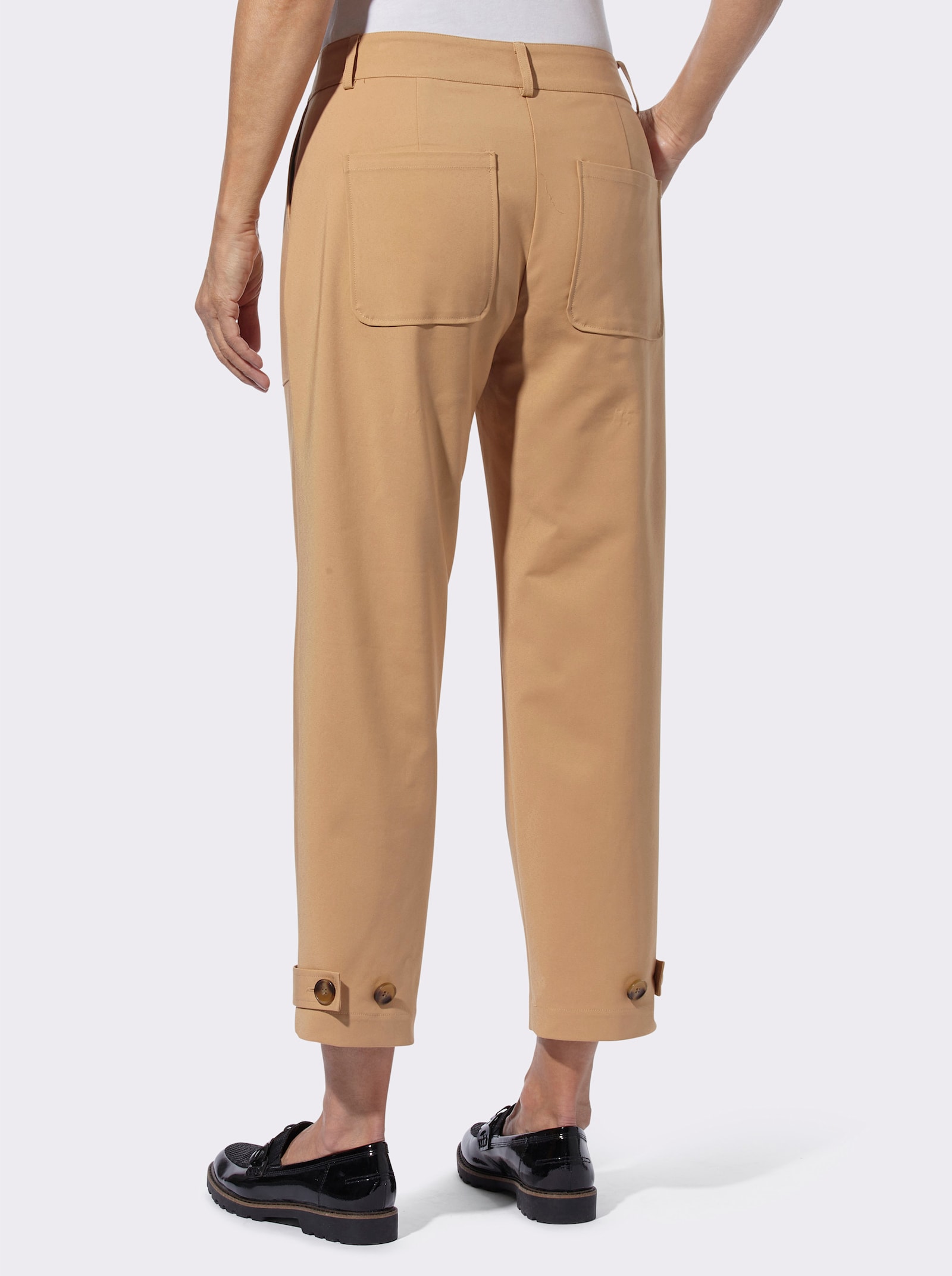 7/8-Hose mit weitenregulierbarem Saum - camel