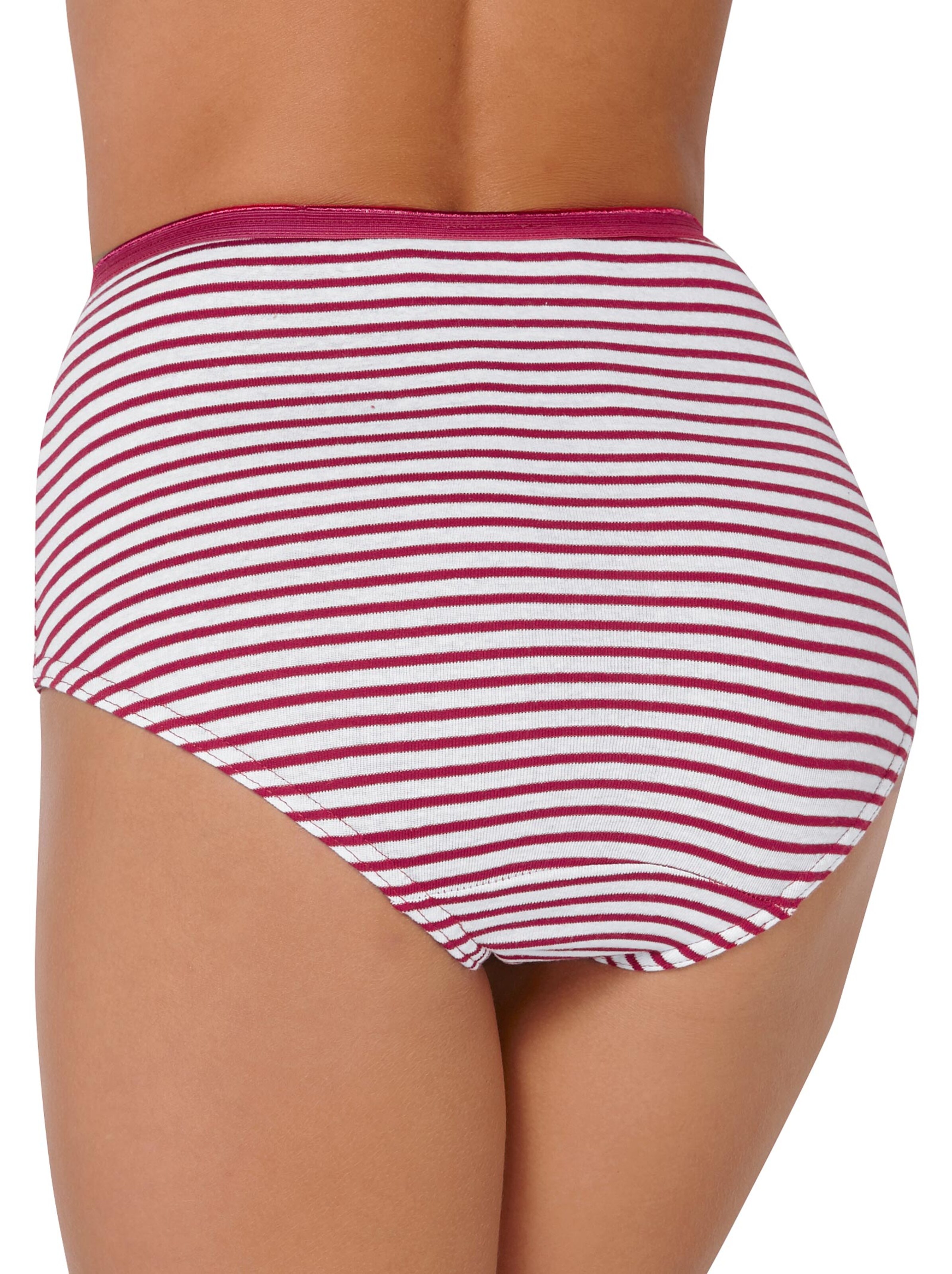 wäschepur Taillenslip - rot + rot-geringelt