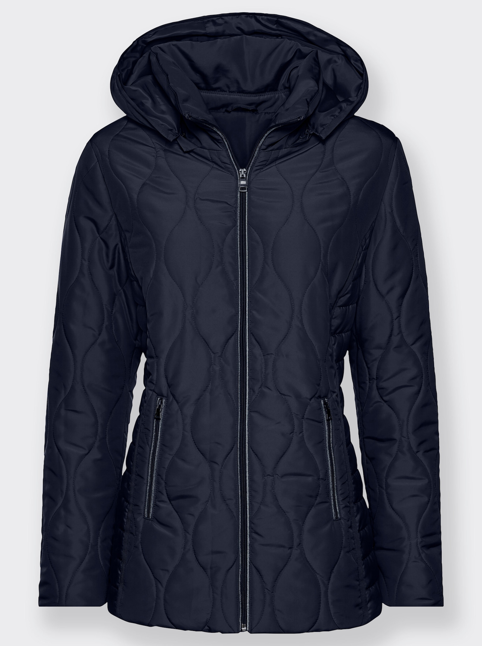 Steppjacke mit kontrastreichen Akzenten - marine