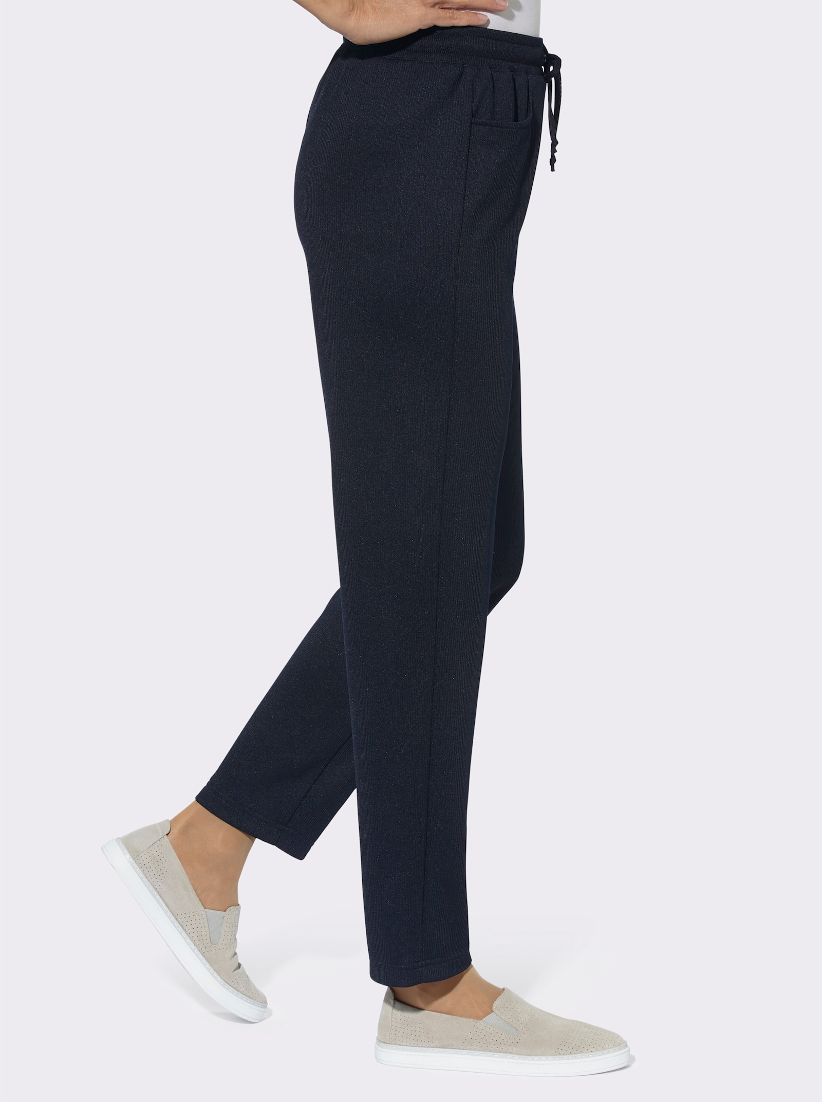Schlupfhose in Ripp-Qualität - marine