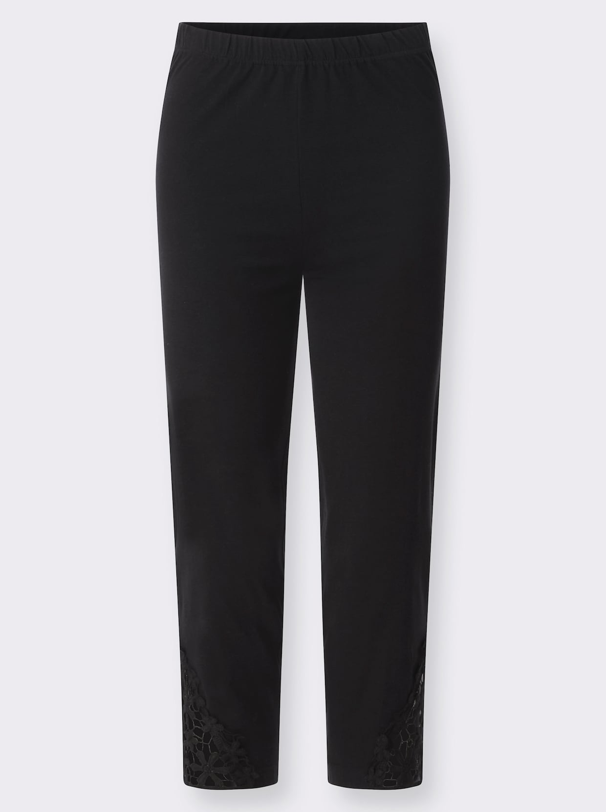 Caprileggings in Baumwoll-Stretch-Qualität - schwarz