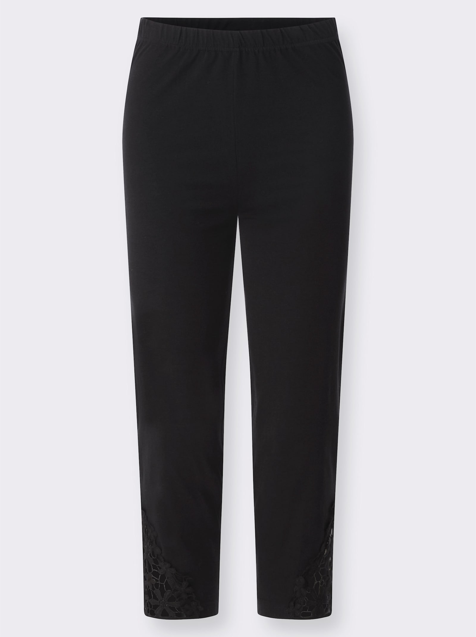 Caprilegging van katoenstretch - zwart