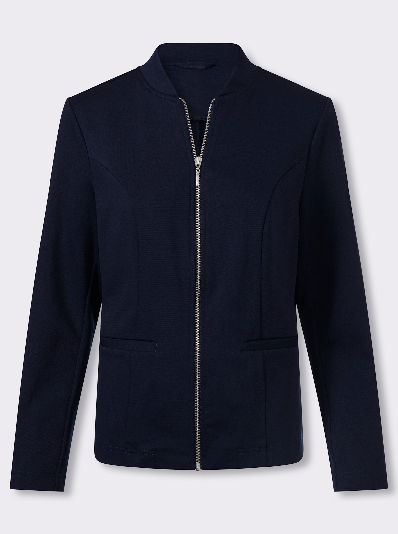 Sweatblazer mit Wiener Nähten - marine