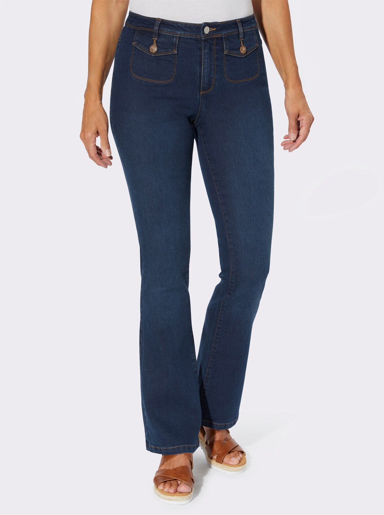 Bootcutjeans - blue-stone-washed