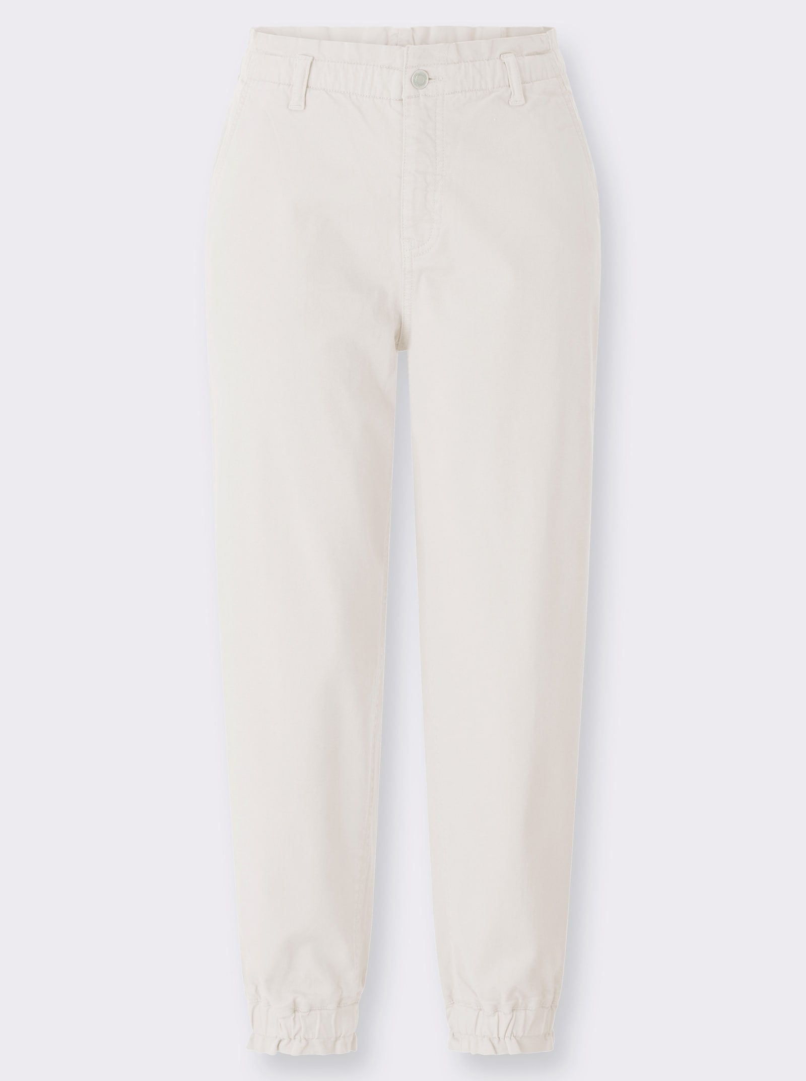 7/8-Jeans mit Elastik-Bund - ecru