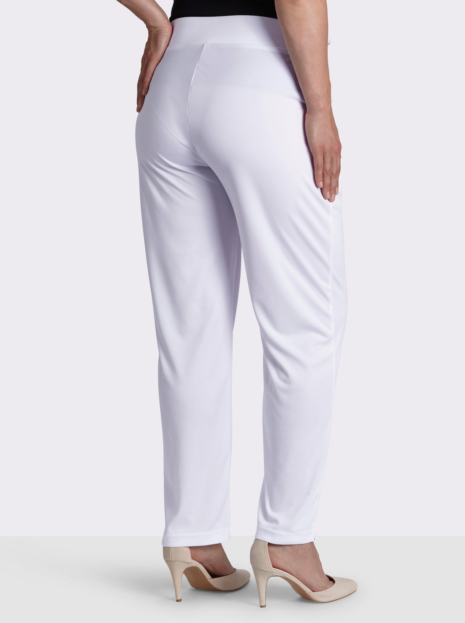 Schlupfhose mit Ziersteinchen - weiß