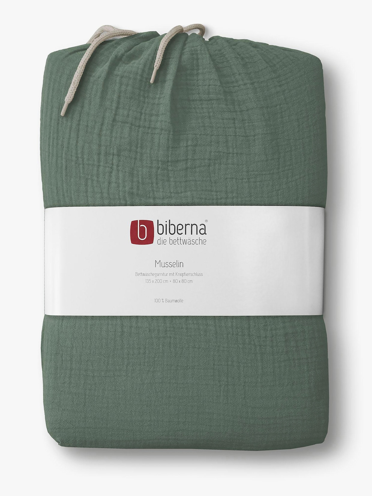 Biberna Bettwäsche - dunkelgrün