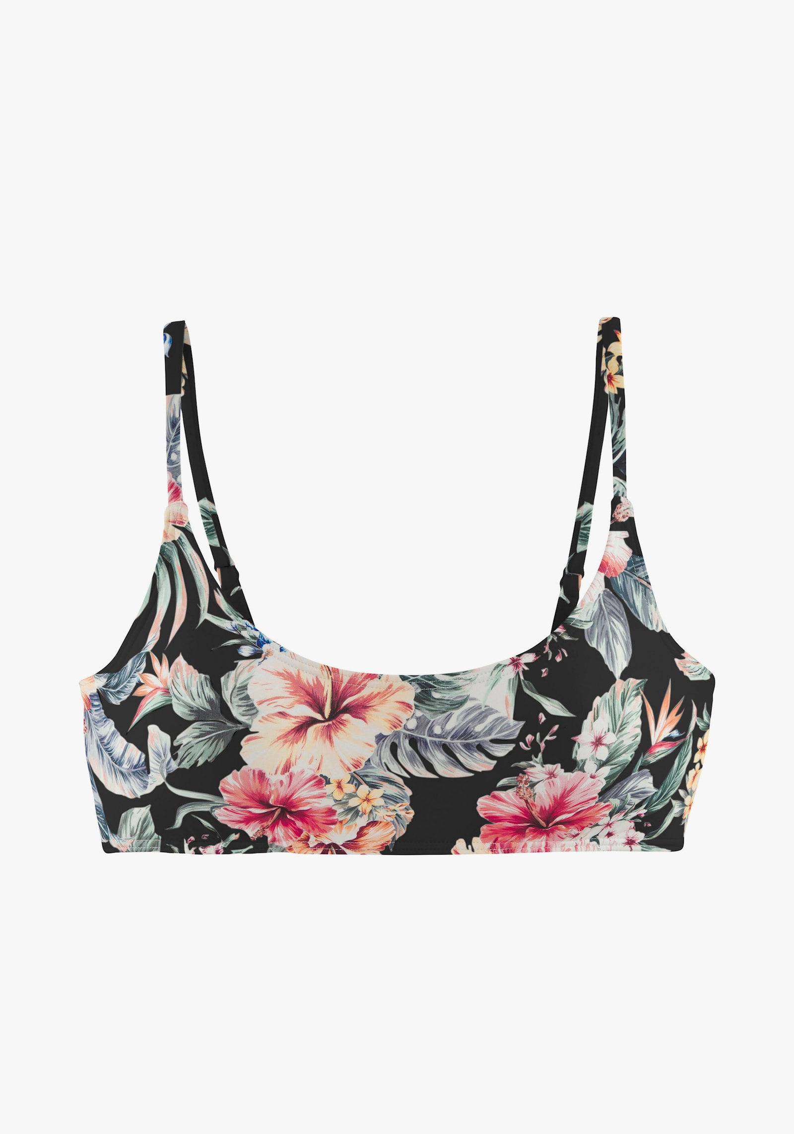 LASCANA Bustier-Bikini-Top - schwarz bedruckt