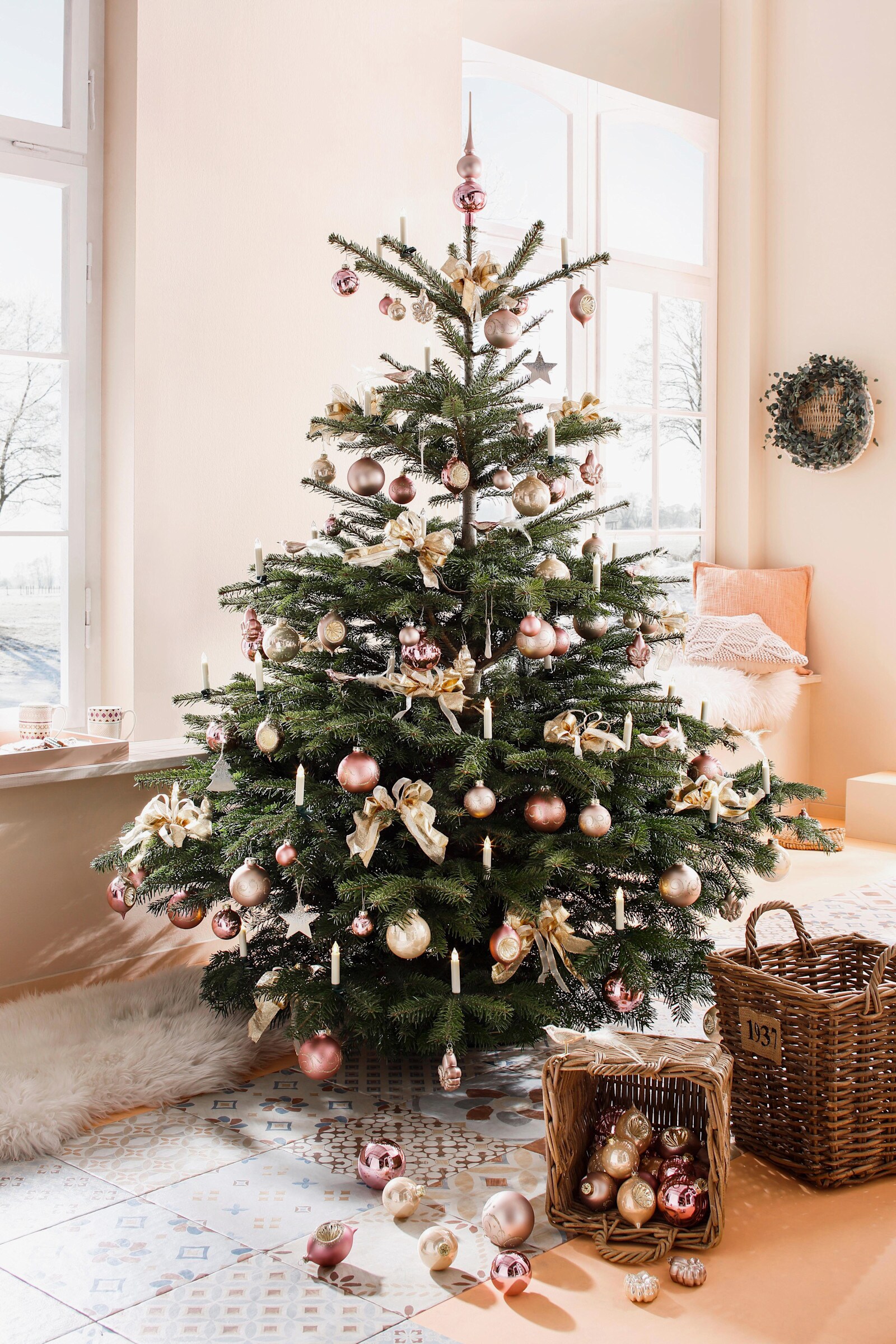 my home LED-Christbaumkerzen - grün/elfenbeinfarben