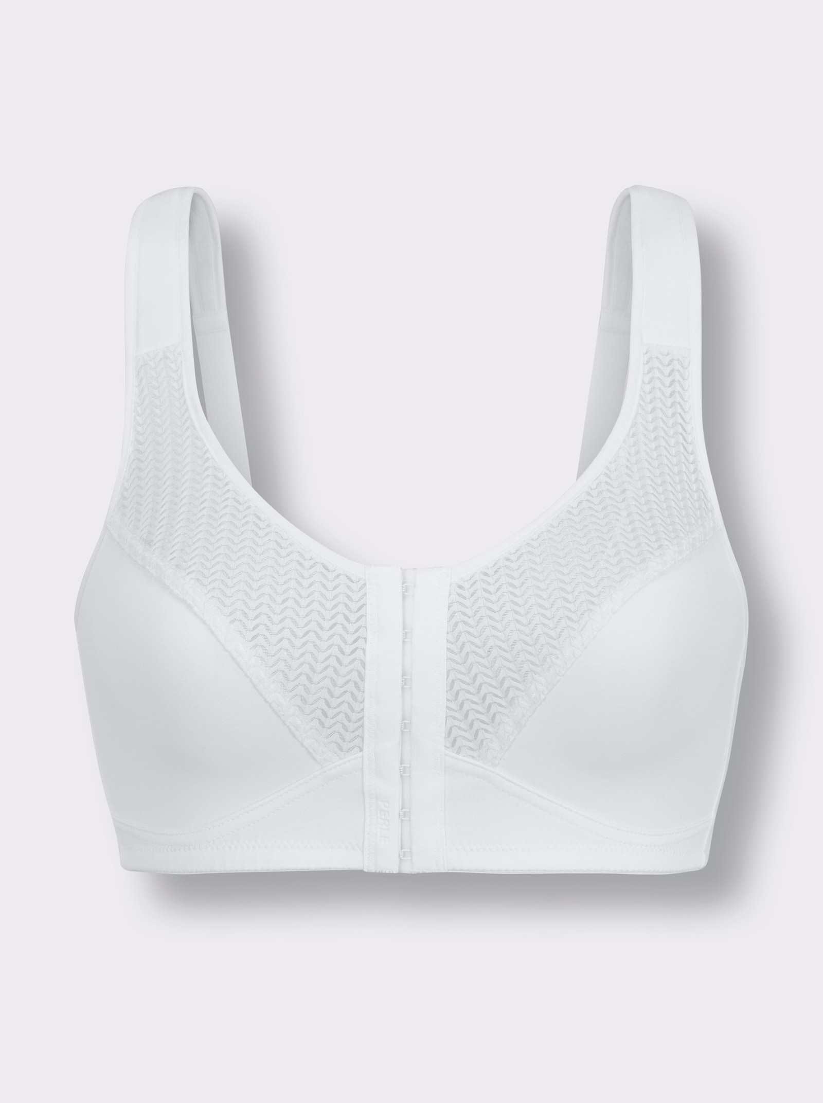 wäschepur Vorderverschluss-BH ohne Bügel - weiß