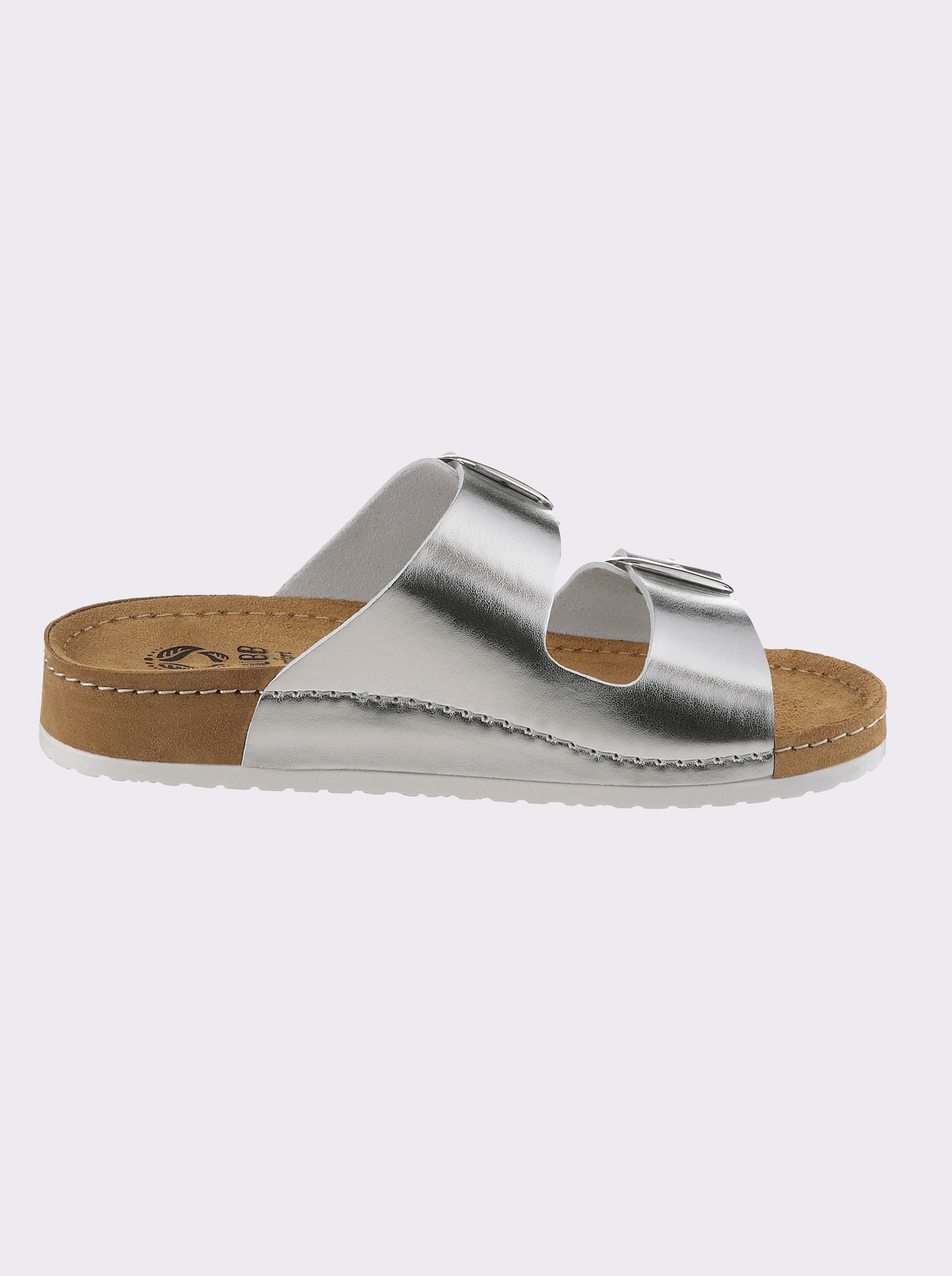 Mubb Pantolette in Metallic-Farben - silberfarben