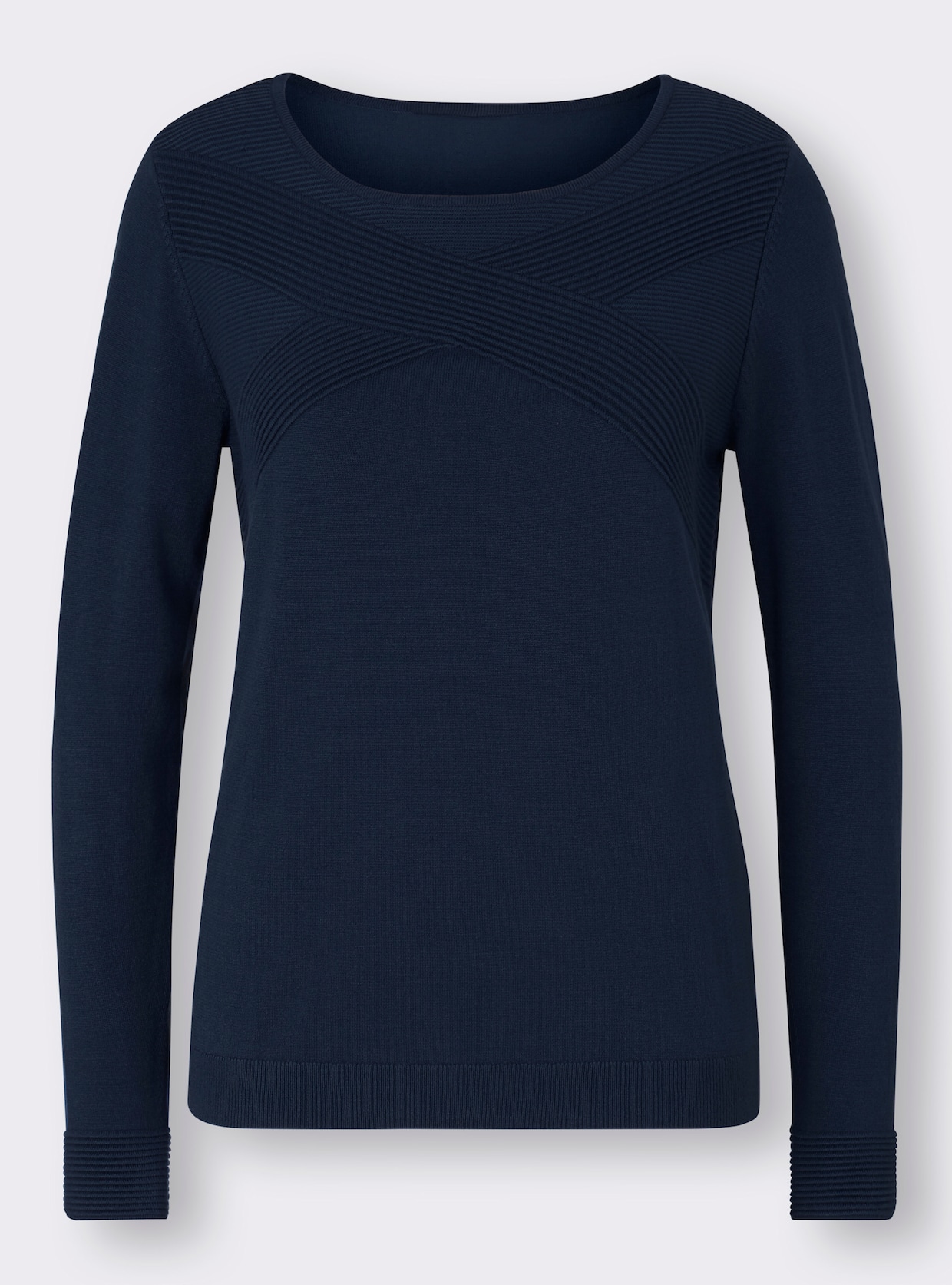 heine Pull en tricot fin - bleu foncé
