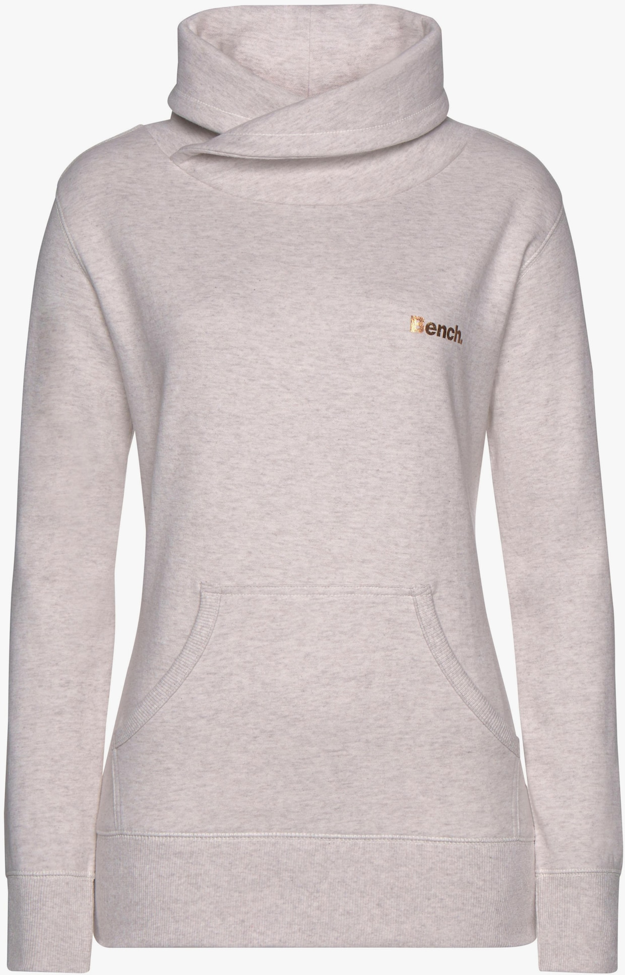 Lang sweatshirt - beige gemêleerd