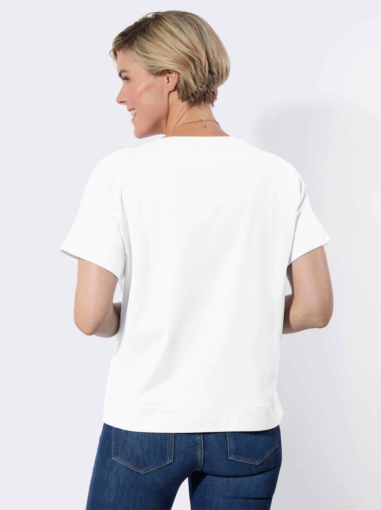 Halbarmshirt - weiß