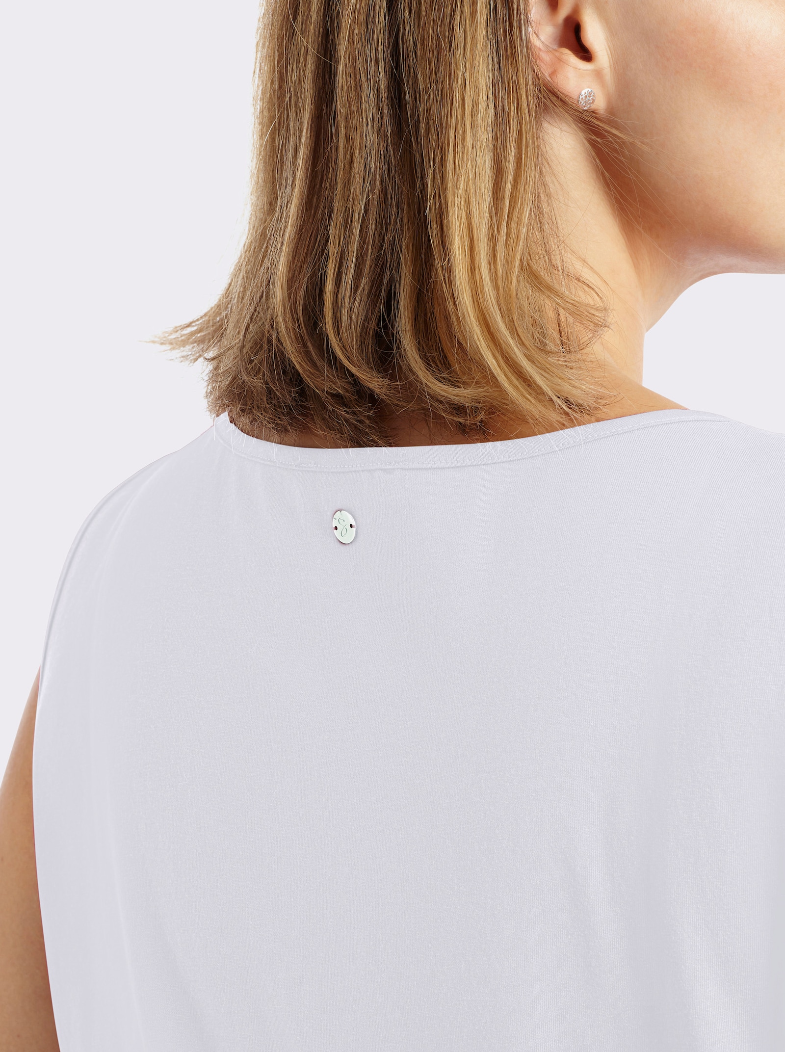 sheego Tanktop im Doppelpack - schwarz-weiß