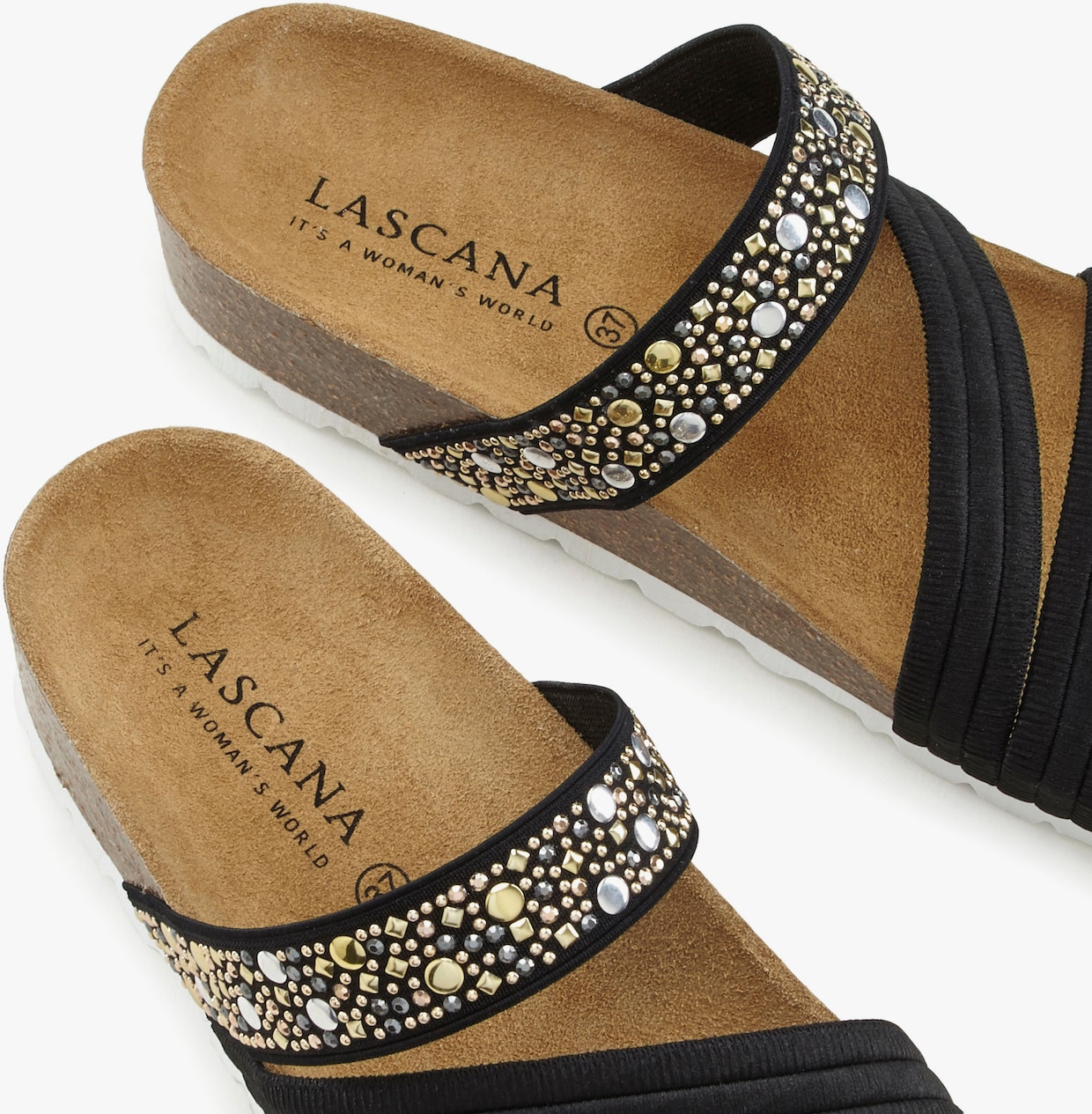 LASCANA Slippers - zwart