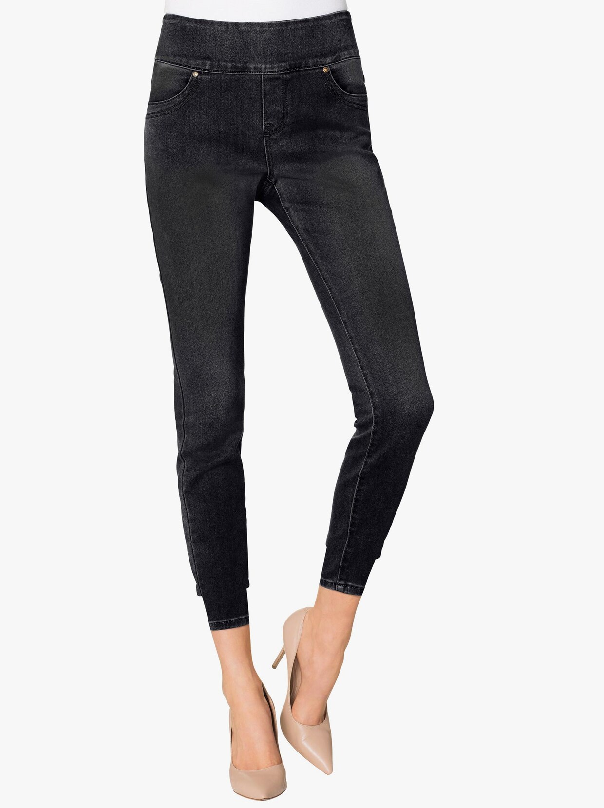 3/4-Jeans - schwarz