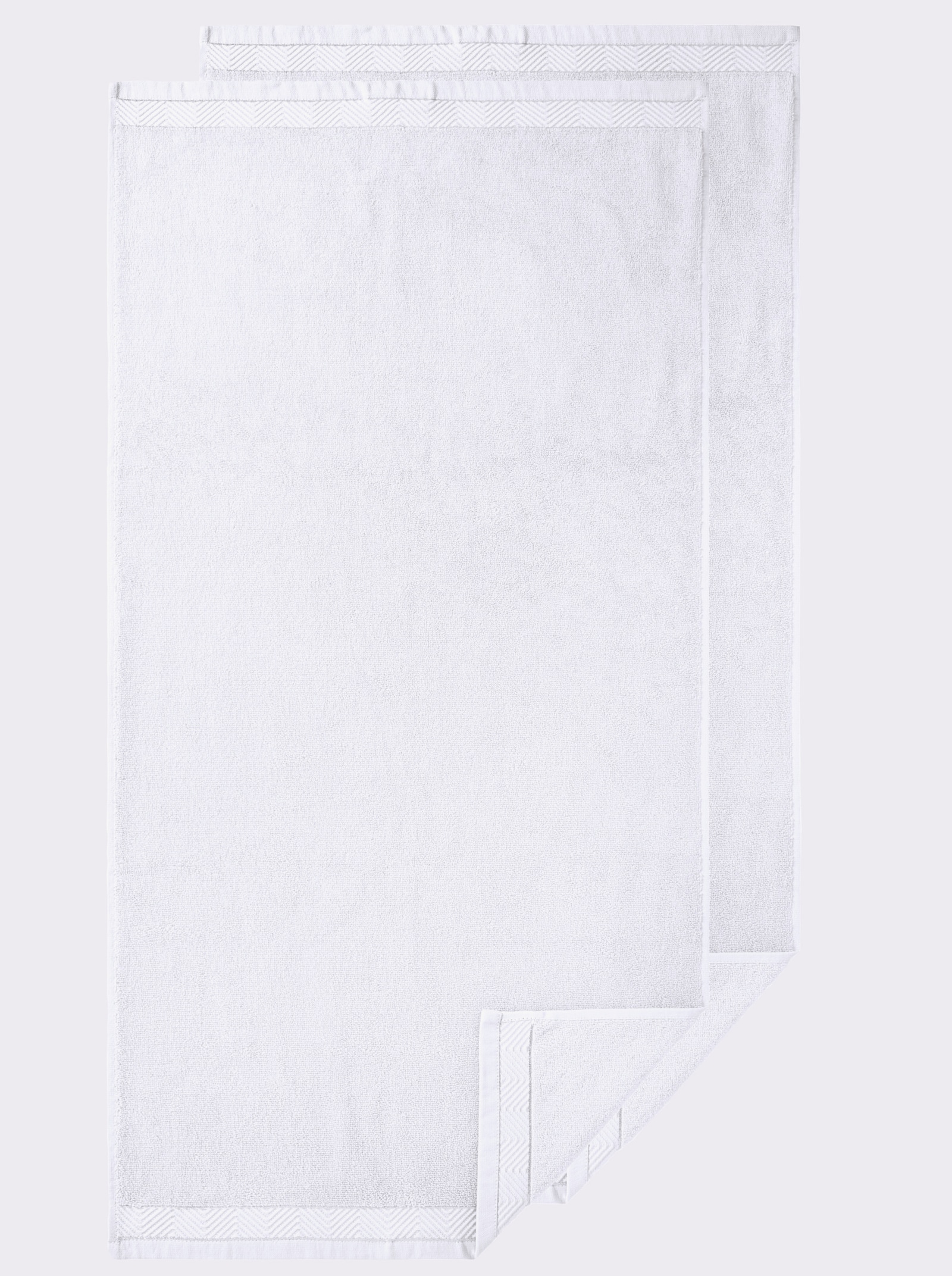 wäschepur Handdoek van gevolde badstof - wit