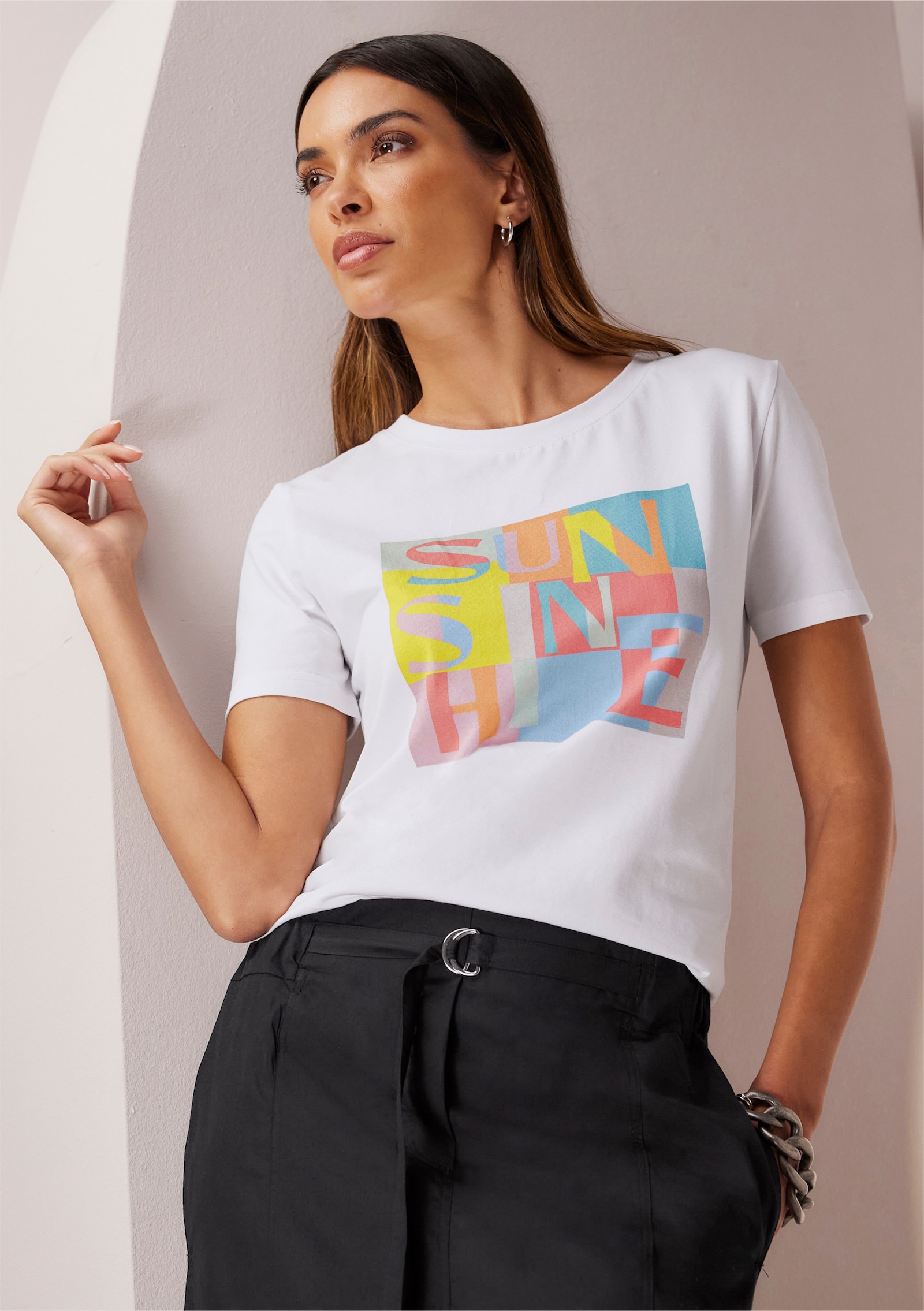 heine T-shirt imprimé avec motif lettrage - blanc