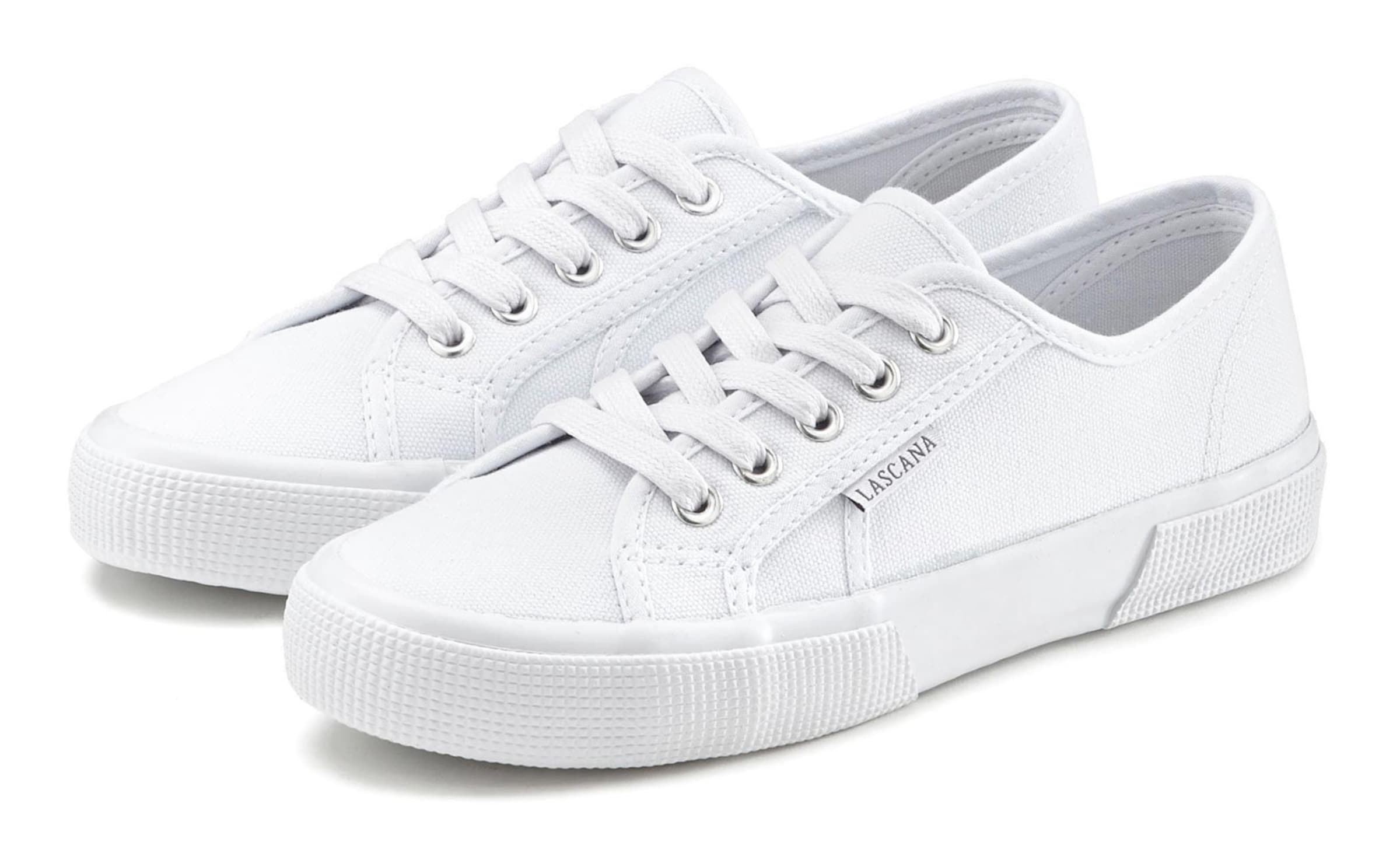 Schuhe Sneakers LASCANA Sneaker in weiß 