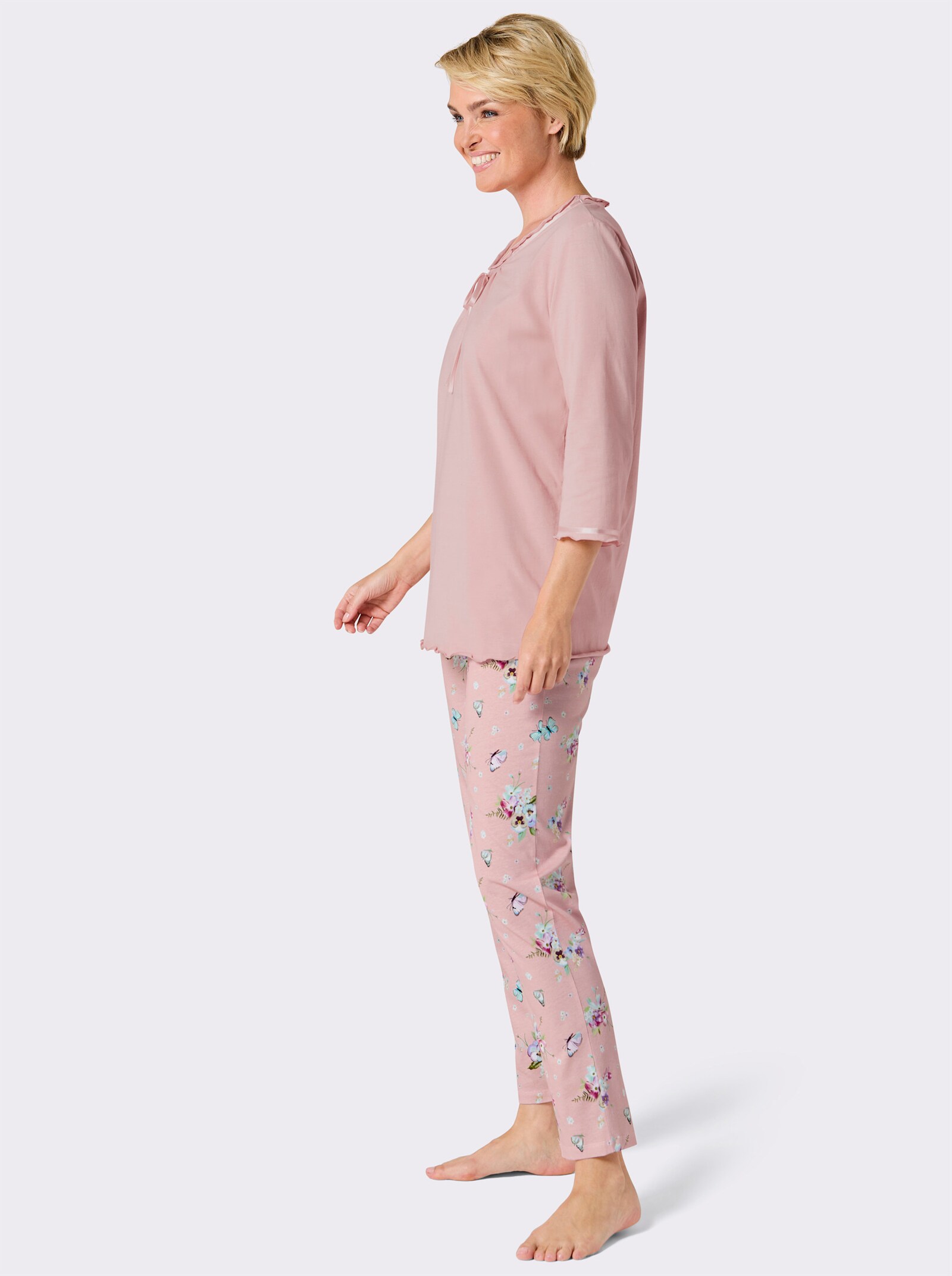 wäschepur Schlafanzug - hellrosé-bedruckt