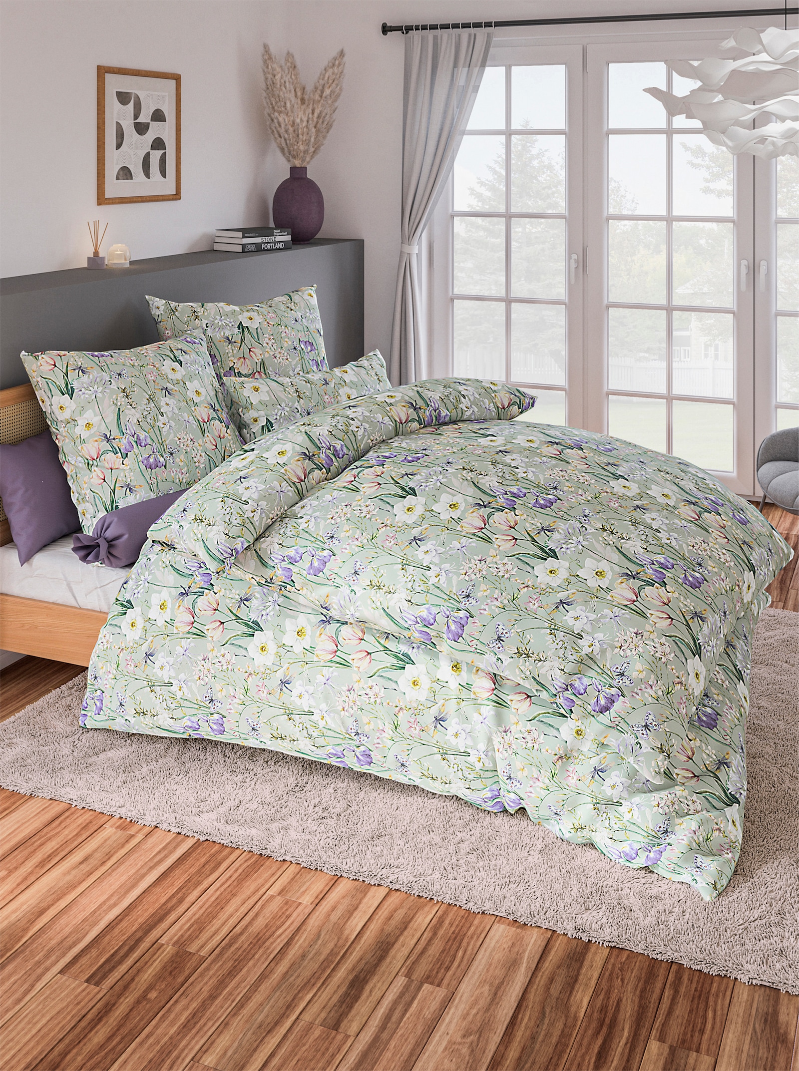 wäschepur Bettwäsche - reseda-bedruckt