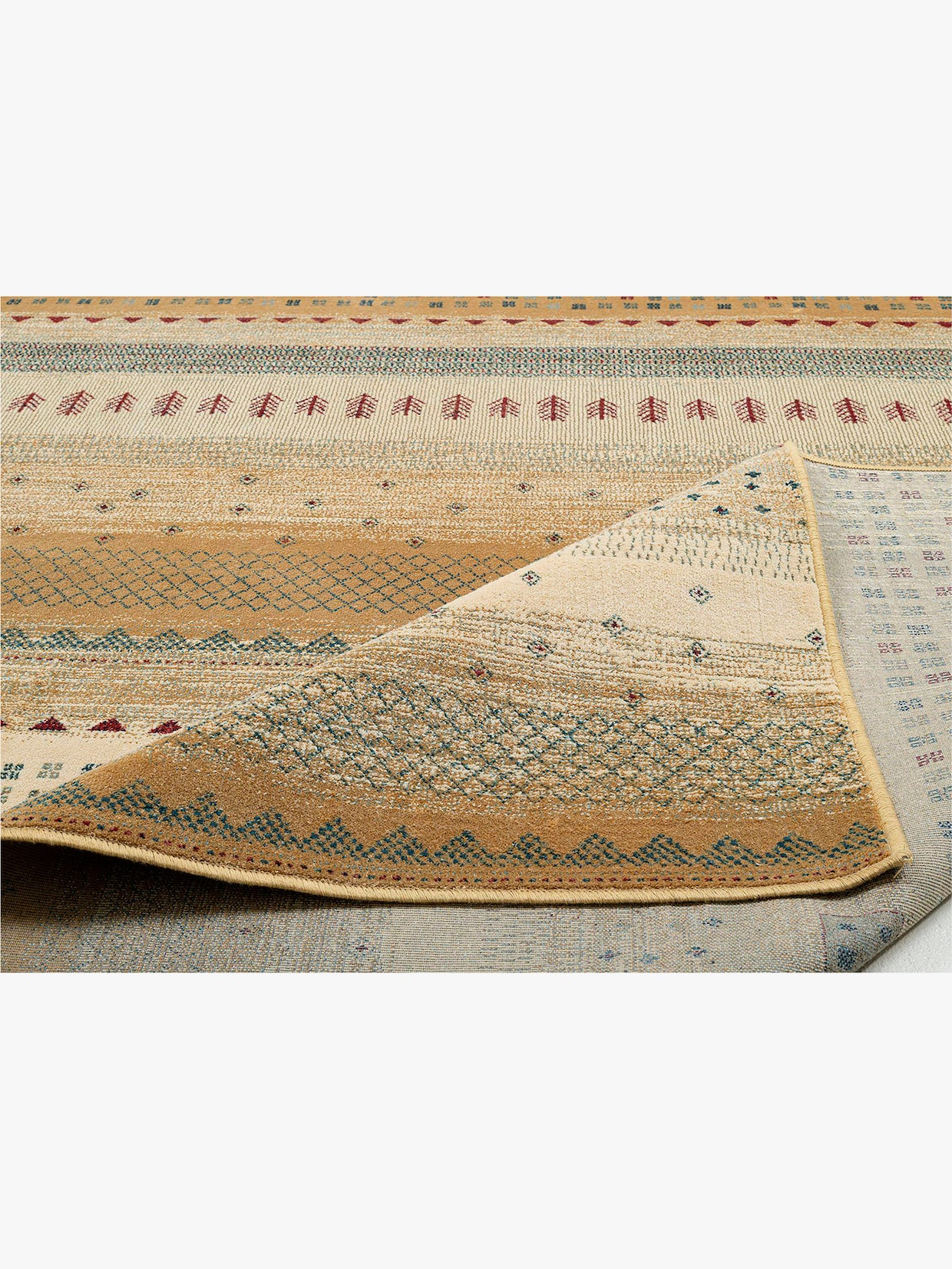 Theko Teppich - beige-gemustert